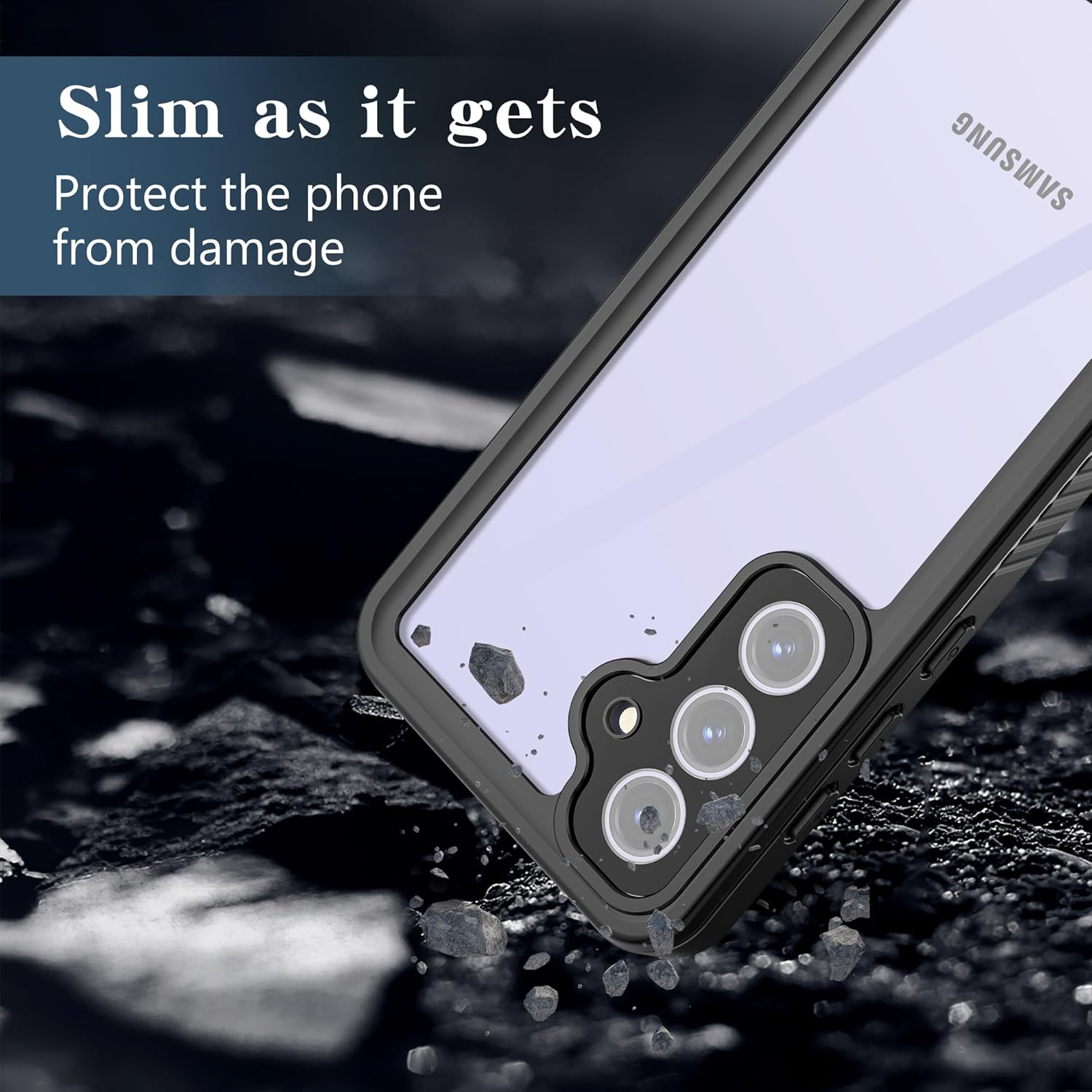 SIYOPINPFY Case for Samsung Galaxy A32 5G Case, IP68 Waterproof Dustproof Shockproof Cases, 360 Full Body Protective Heavy Duty Rugged Front/Back Phone Cover for Samsung Galaxy A32 5G Black image number 4