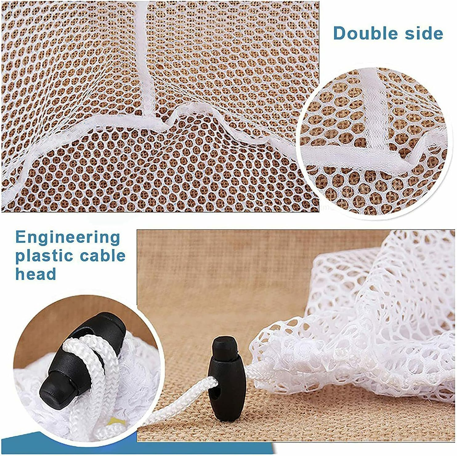 Delicates Wash Bag Laundry Lingerie Bra Washing Pack Set Clothes Case 2Pcs (M)