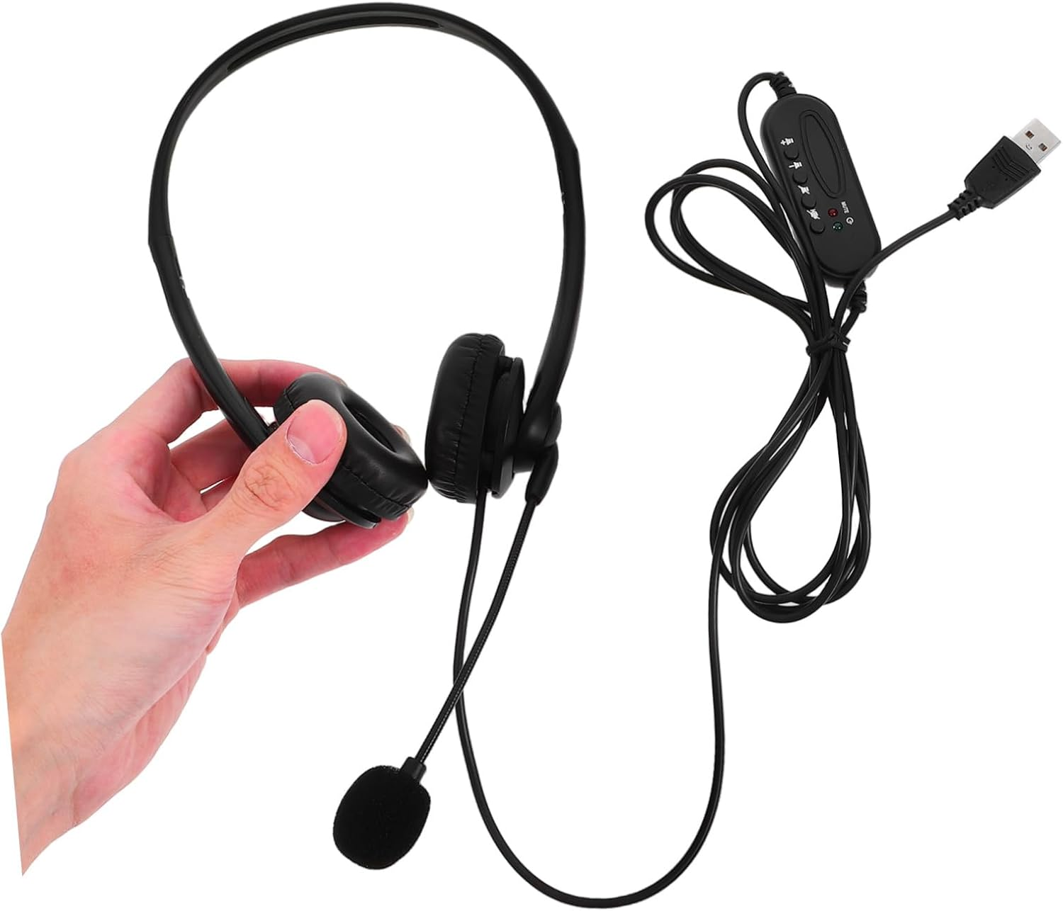 Deep Bass Stereo Headphones Noise Canceling Headset Microphone for Business and Online Courses image number 2