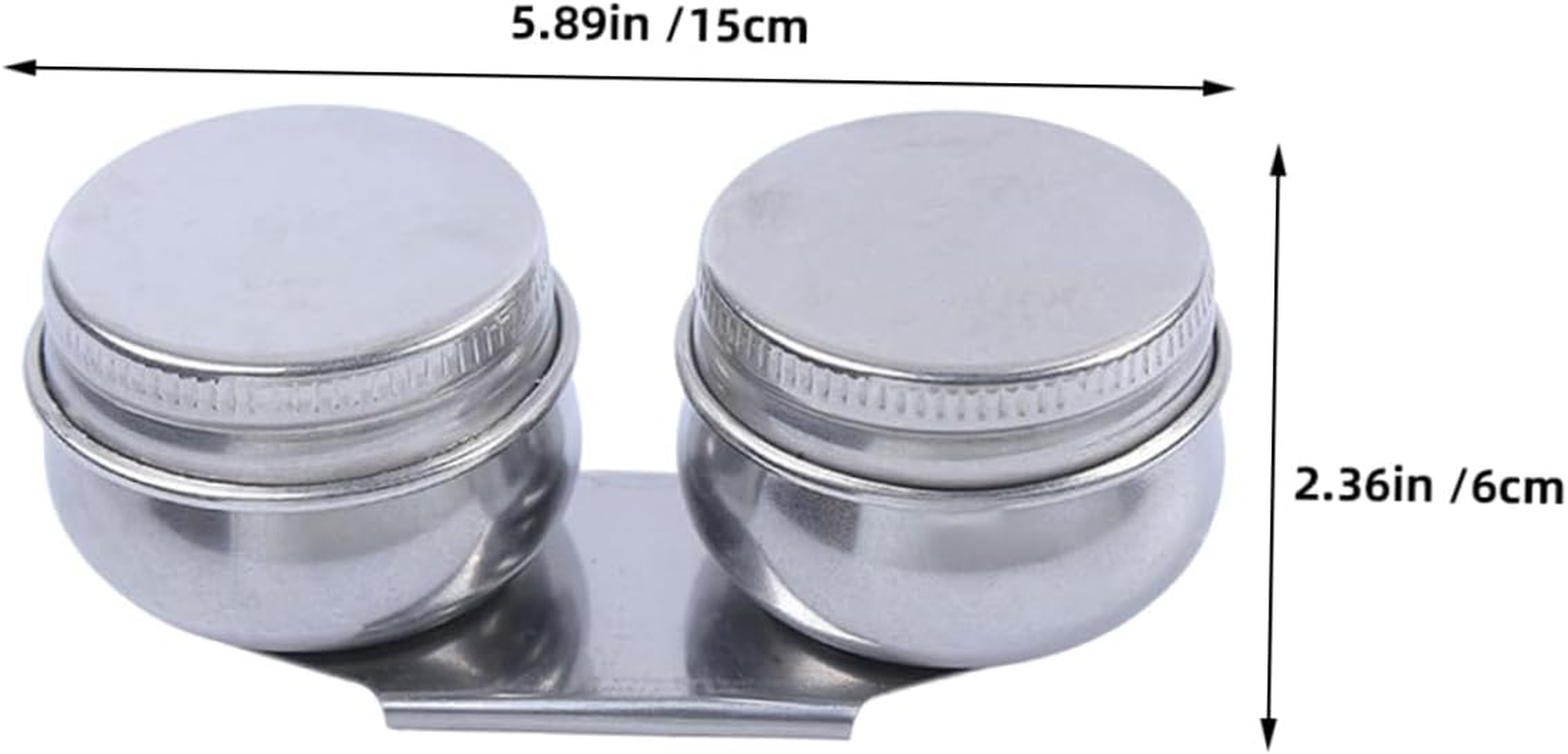 Stainless Steel Oil Painting Palette Cups Lids 6Cm Double Oil Jar for Artists Paint Brush Washing Bucket Painting Supplies Suitable for Watercolor image number 3