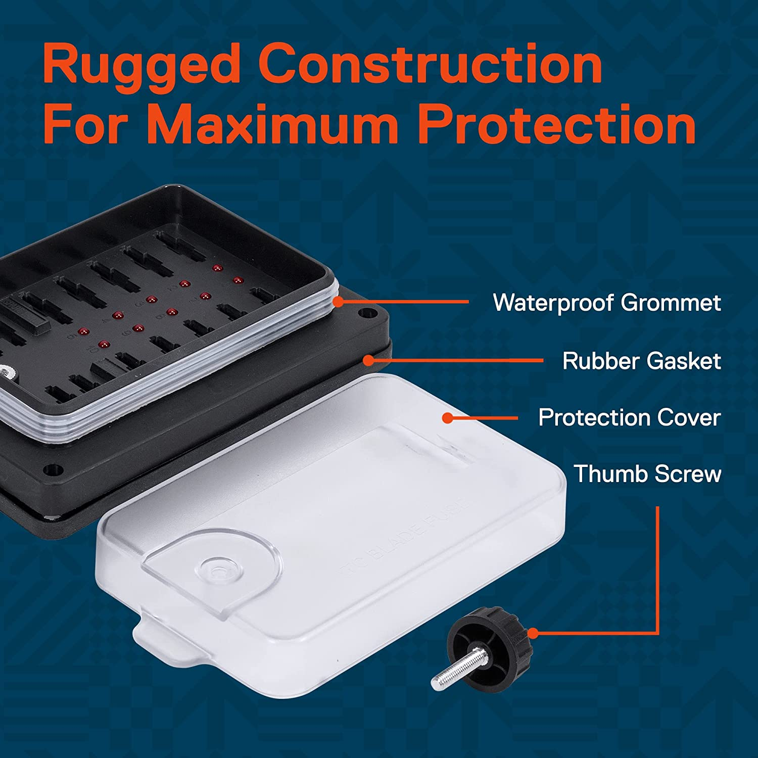 Online-Led-Store PSZACCEPS053H Waterproof (OLS IP56 LED Indicated 10Port Fuse Block Output 25A Outlet) image number 6