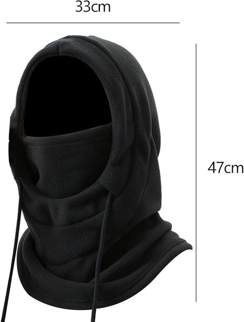 Windproof and Cold-Proof Tactical Heavyweight Balaclava Outdoor Sports Mask (1PC Black) - Black image number 4