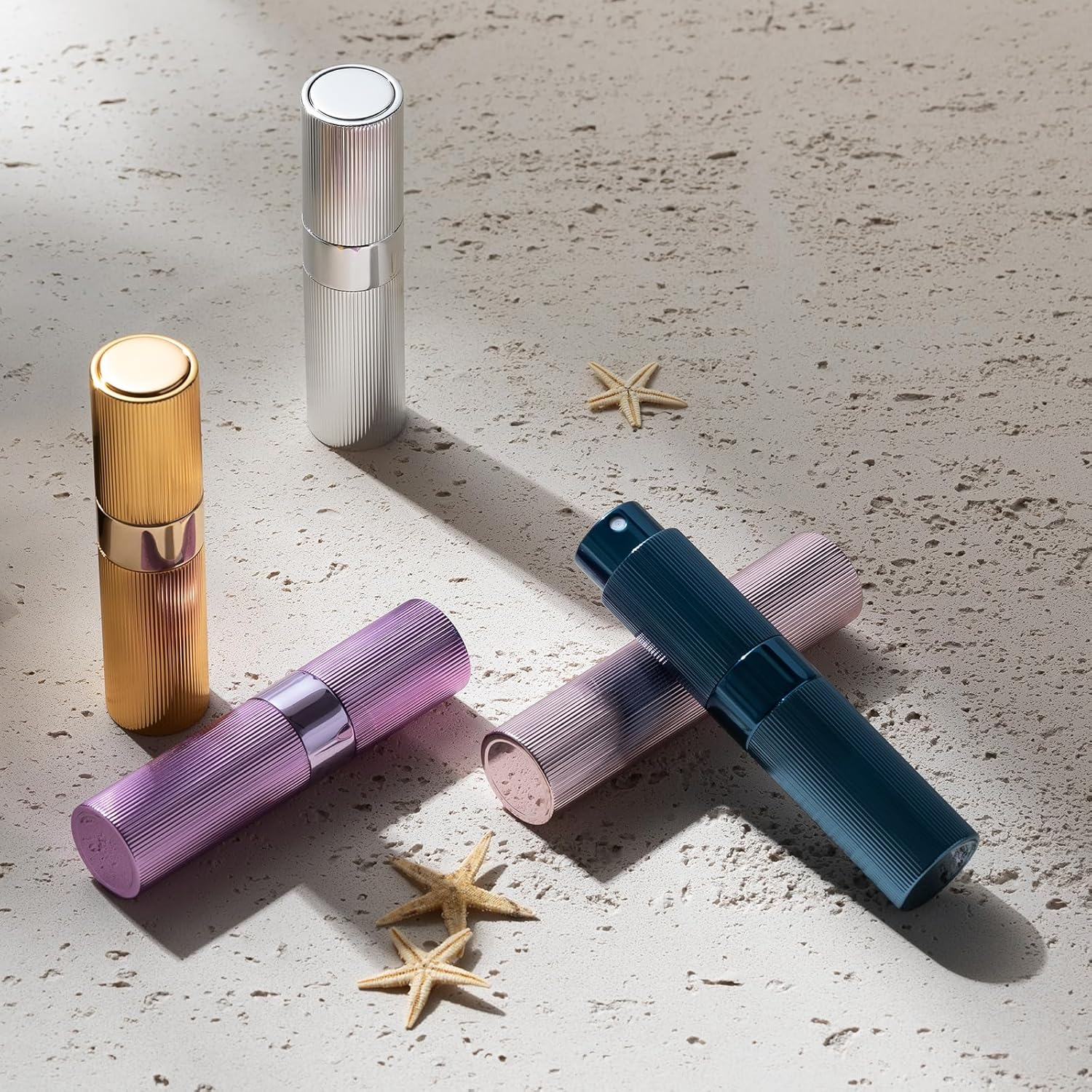 LISAPACK 8Ml Perfume Atomizer Spray Bottle, 1Pcs Travel Cologne Sprayer Refillable, Empty Mini Portable Perfume Dispenser (Black)