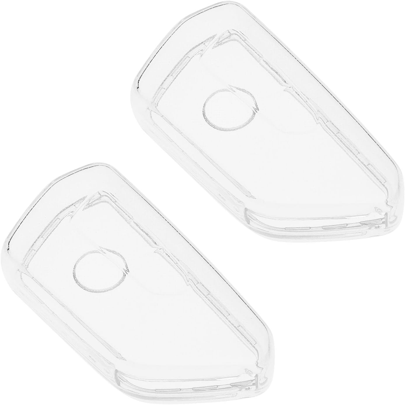 2PCS 3-Button Car Key Case Compatible with VW Golf 8 ID.3 ID.4, Seat Leon MK 4, Skoda Octavia 2020 - 78.8X39.9Mm TPU Cover Transparent