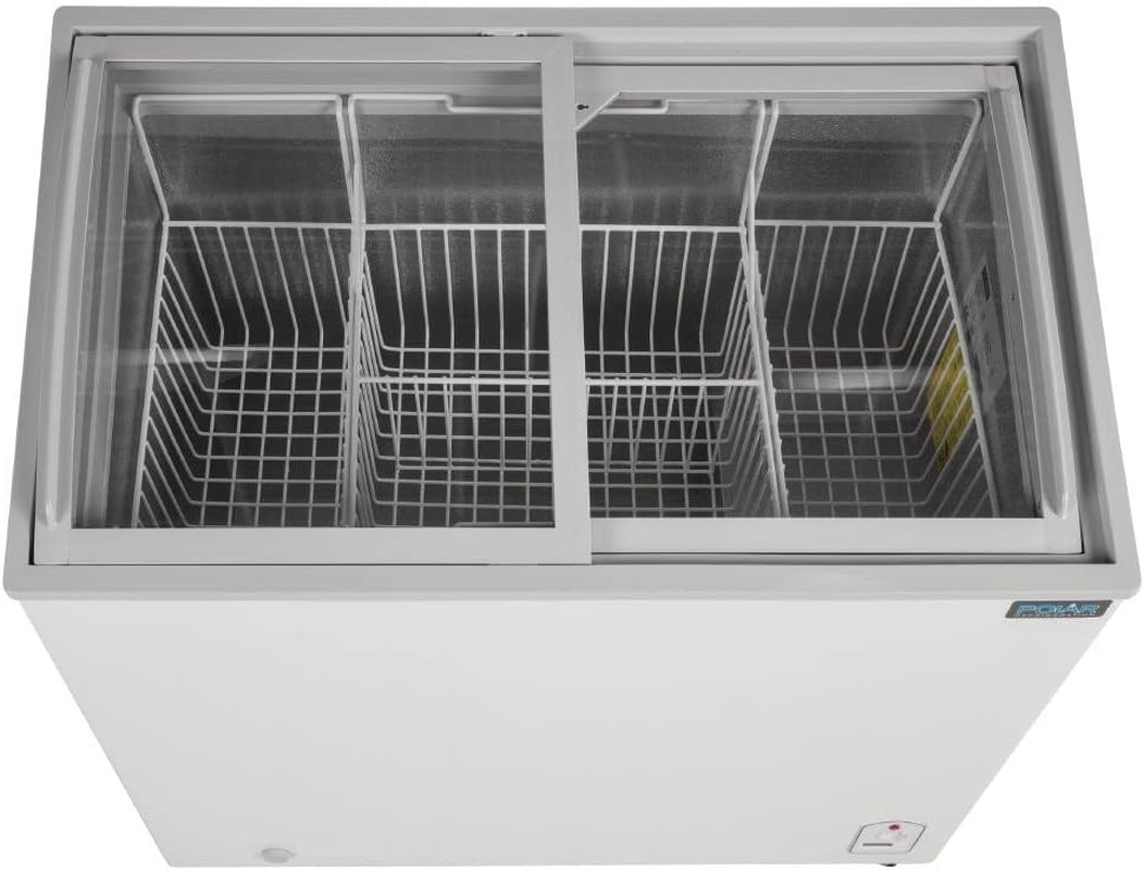 Polar G-Series Display Chest Freezer, 200 Liter Capacity, Silver image number 1