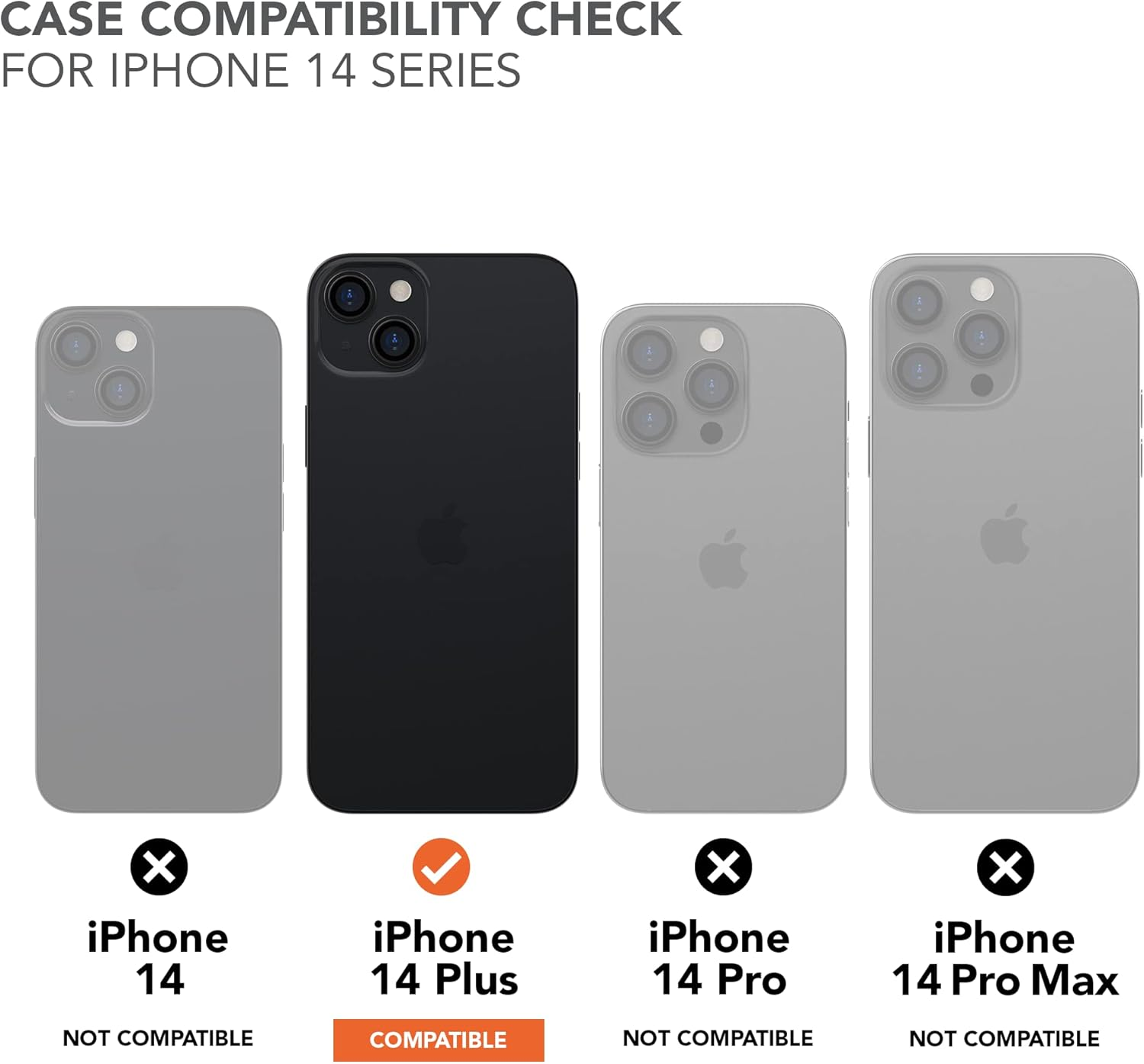 ROKFORM Iphone 14 plus Case, Rugged Series, Dual Magnet + Magsafe Compatible, Cover with Roklock Twist Lock, Magnetic Protective Apple Gear, Drop Tested Armor (Black)