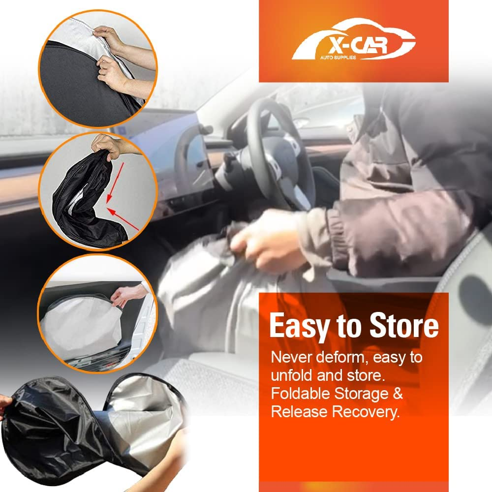 X-CAR Windshield Sun Shade Compatible with Toyota Hilux 2015-2025 Visor Protector Car Sun Shade image number 6