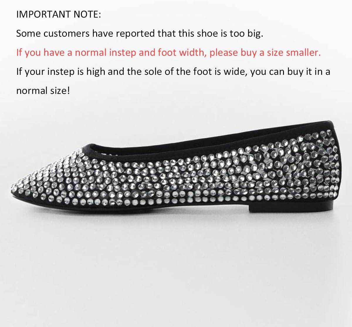 MICIFA Ballet Flats for Women,Rhinestone Flat Shoes Sparkly Ballerina Shoes Mesh Glitter Casual Wedding Dress Flats image number 2
