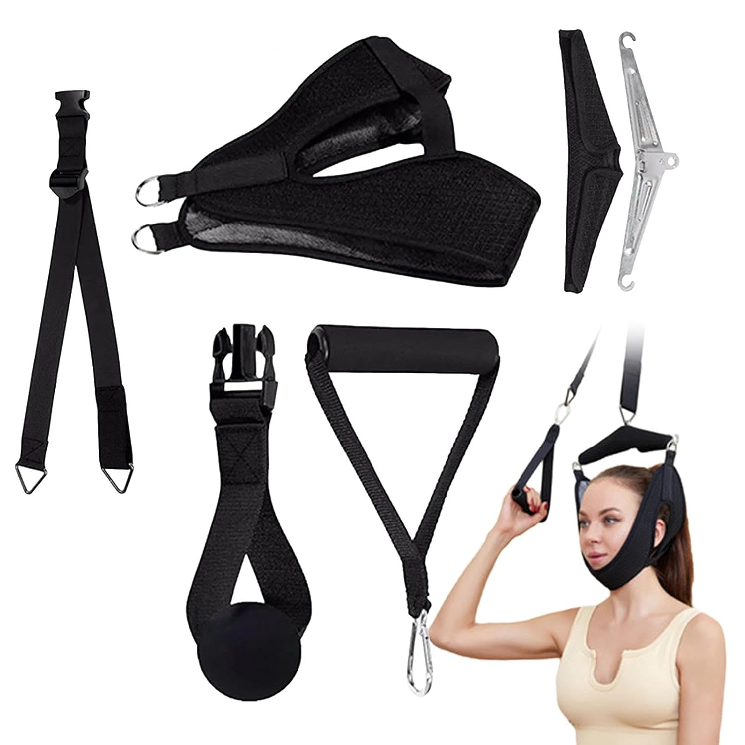 Neck Traction | Neck Traction Devices for Home Use,Portable Neck Stretcher Hammock for Neck Relief, Physical Aids for Neck Decompressor image number 2