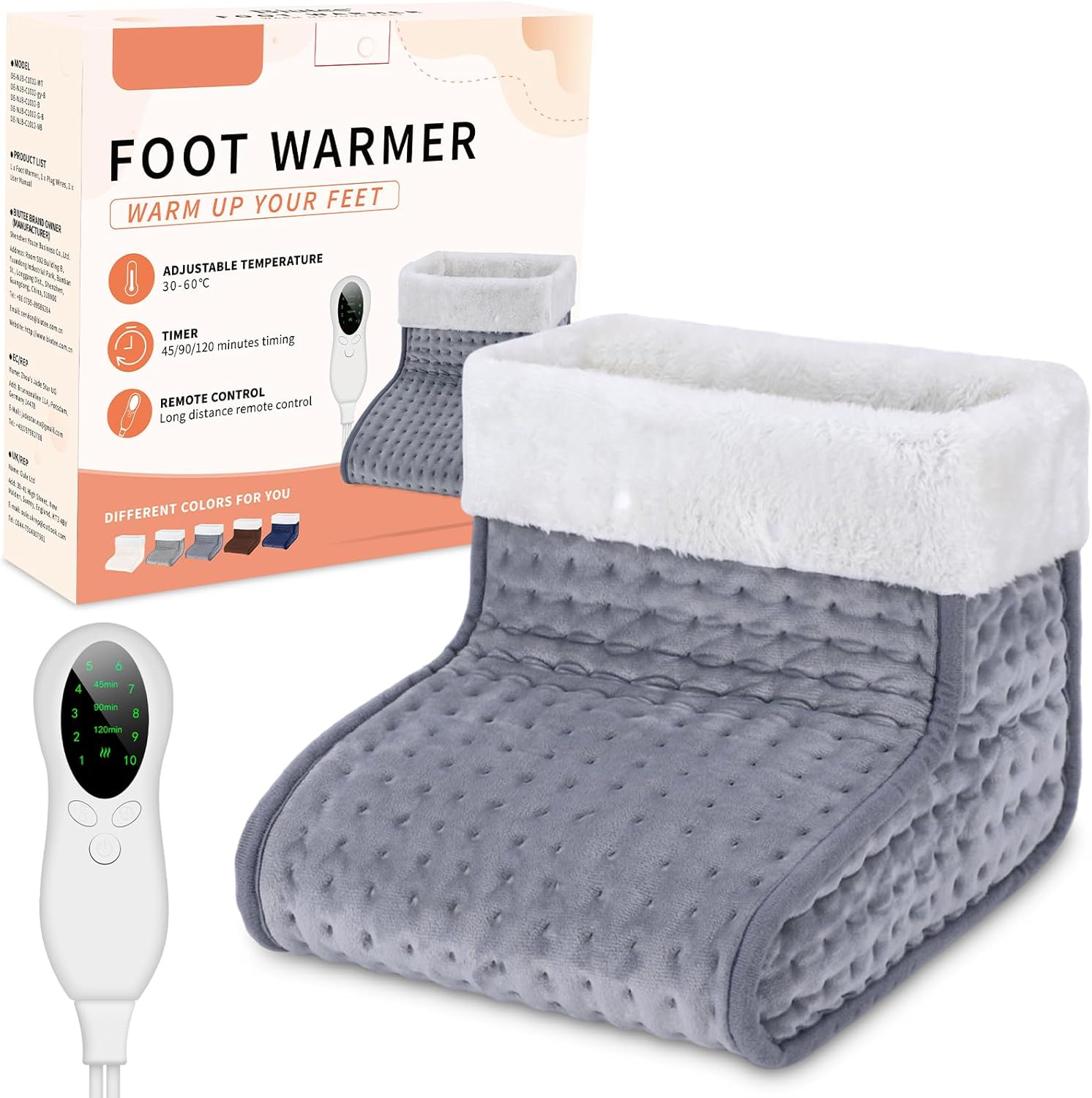 Electric Foot Warmer, Foot Warmer Heated for Men & Women