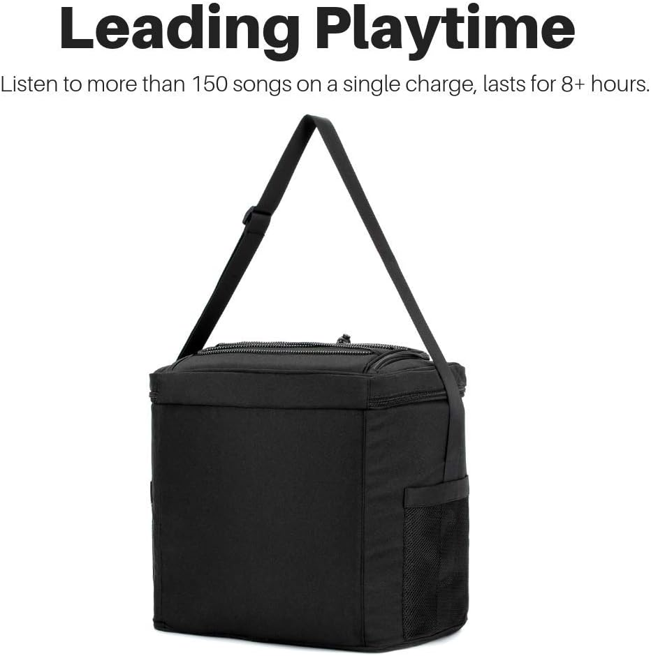 THE #1 Cooler with Speakers on Amazon. 15-Watt Bluetooth Speakers & Subwoofer for Parties / Festivals / Boat / Beach. Rechargeable, Works with Iphone & Android (Black, 2018 Edition) image number 5