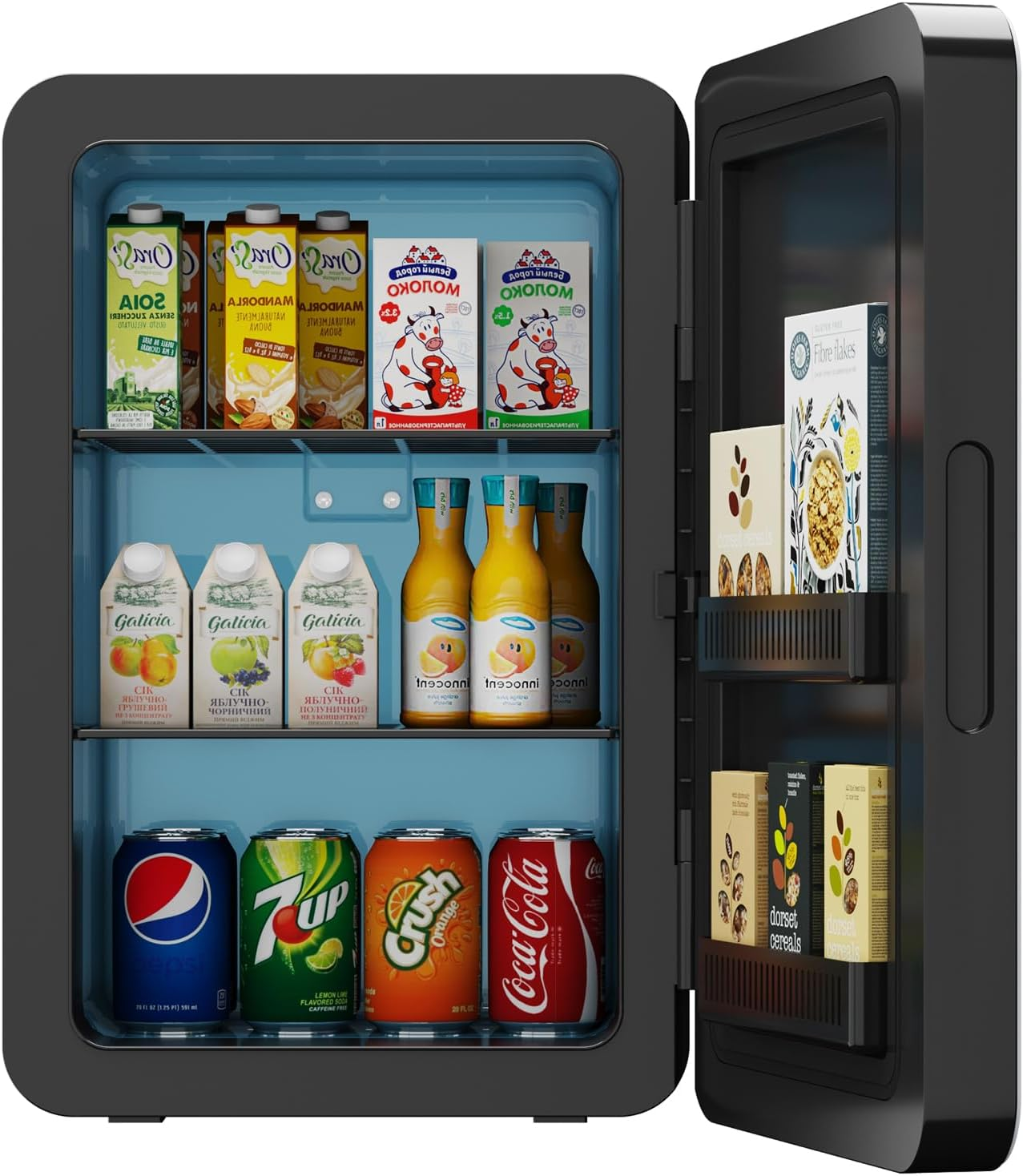 Advwin Mini Fridge 22L Portable Mini Refrigerator 12V Car Fridge Cooler, Black