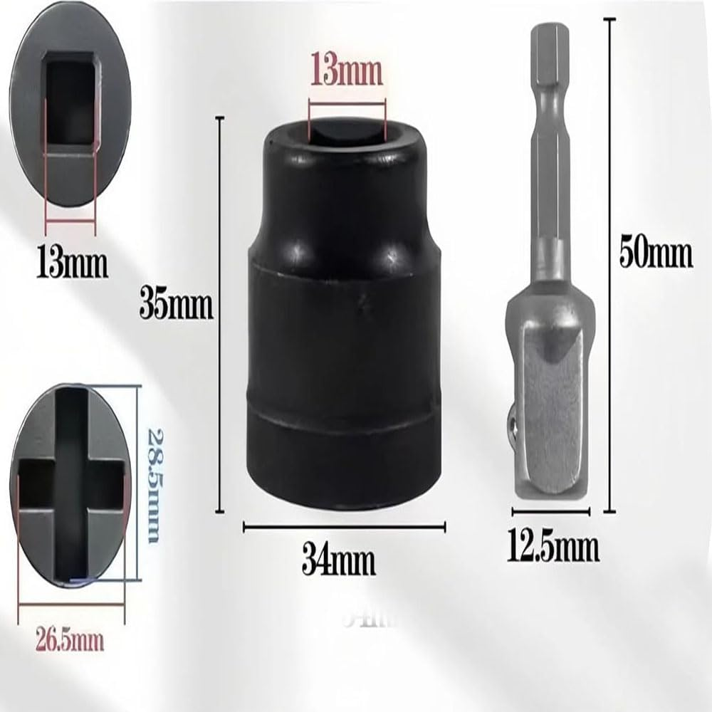 Heavy Duty Scissor Jack Socket for Car Jack and Electric Wrench Adapter Universal Fit for Trailer, RV, Truck, Auto Repair and Quick Labor Saving Car Lift Tool with Durable Steel Construction image number 1