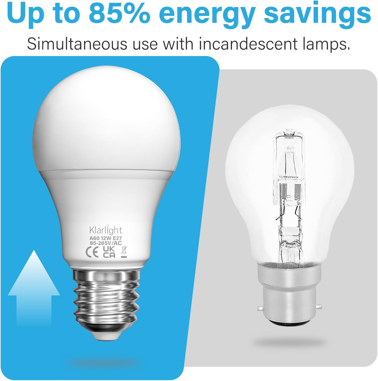 Bonlux 12W E27 Dusk to Dawn Outdoor LED Lights Sensor Bulbs, Automatic On/Off Lamps with 1000 Lm, for Porch, Garage, AC85-265V (Pack of 2, Cool White 6000K) image number 4