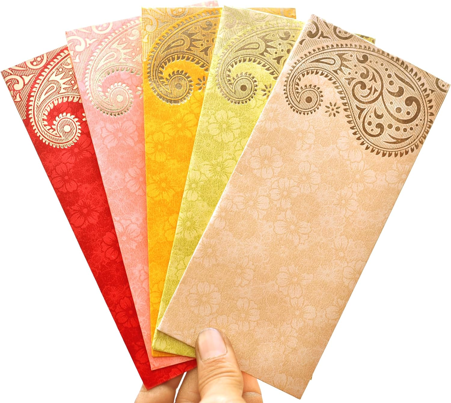 Elegant Money Gifting Envelopes Pack of 25 Cash Holder Designer Lifafa for Weddings, Invitations, Gift of Prosperity Multi Color image number 1