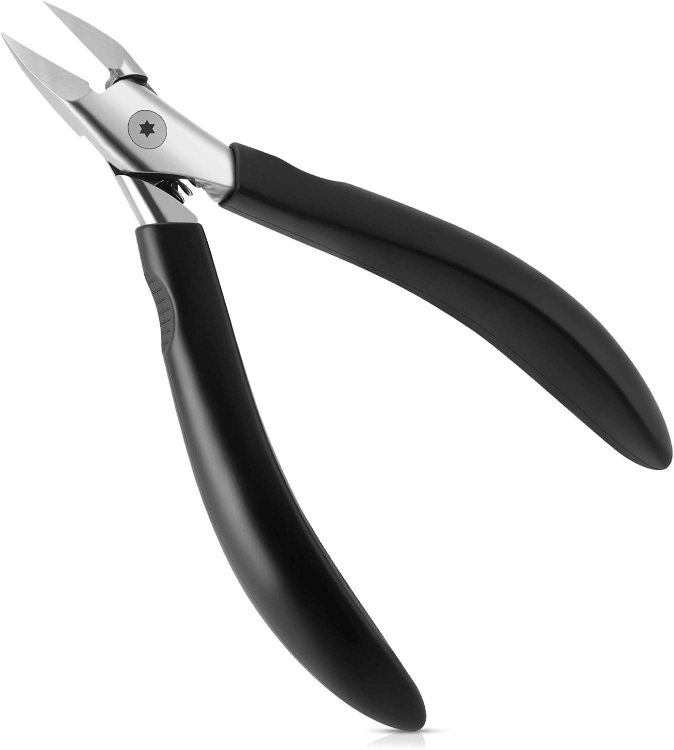 Tisojpod Nail Clippers,Toenail Clipper for Ingrown or Thick Toe Nails,Fingernail Clipper for Men Women Seniors with Stainless Steel Straight Blade Soft Handle Nail Cutter Black image number 2