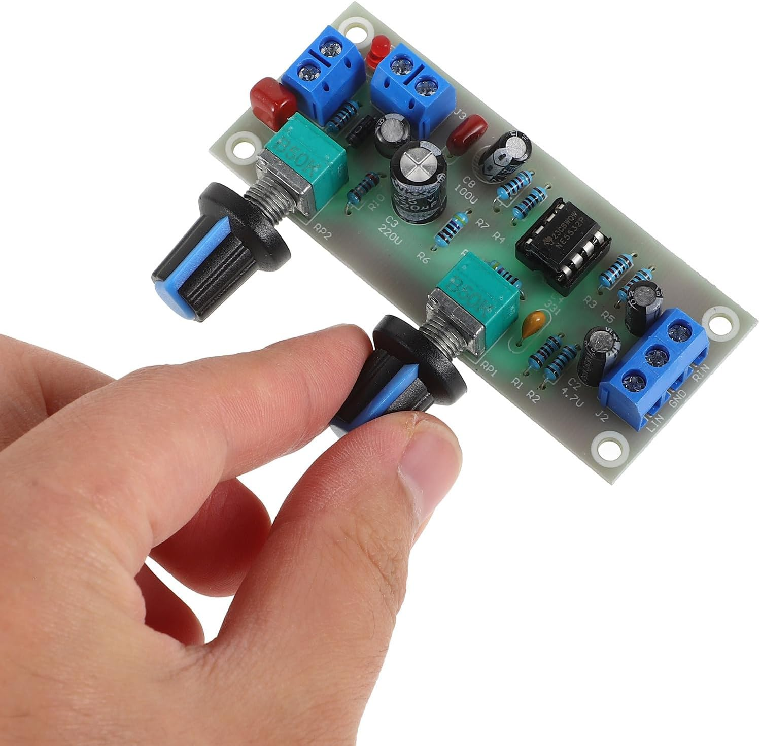 HOMSFOU Power Amplifier Board Low Bass Mainboard 10-24V Single Power Supply Audio Amplifier Module with Volume Control for Home Theater Preamplifier DIY Electronics Random Color image number 5