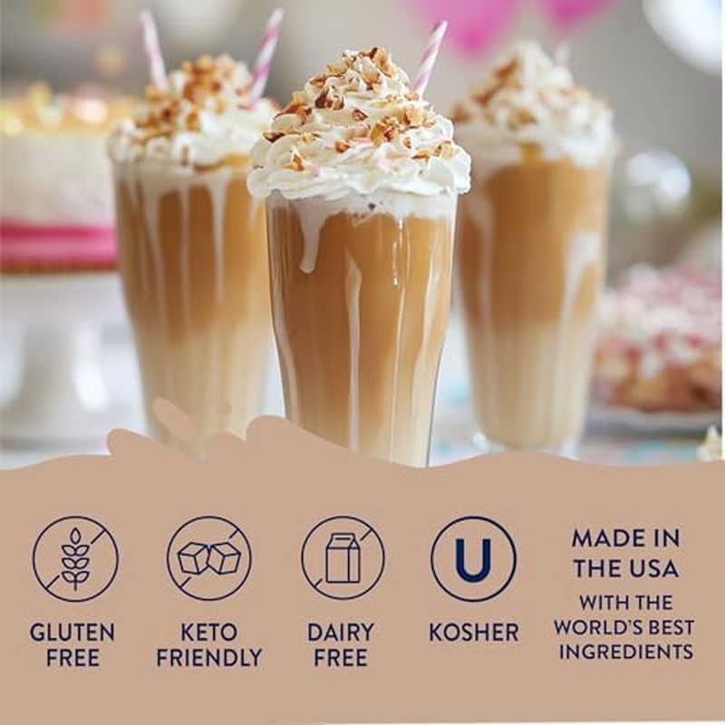 Jordan'S Skinny Syrups Sugar Free Coffee Syrup, Caramel Pecan Flavor Drink Mix, Zero Calorie Flavoring for Chai Latte, Protein Shake, Food & More, Gluten Free, Keto Friendly, 25.4 Fl Oz, 2 Pack