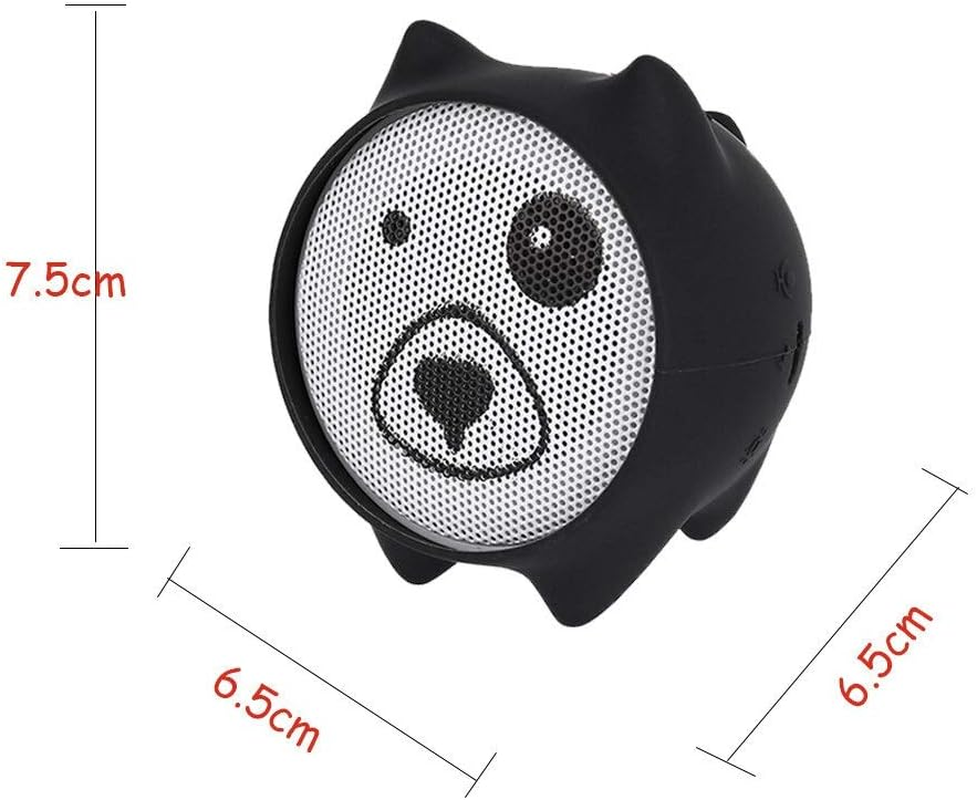 Zenly Mini Cute Bluetooth Speaker Portable Cartoon Outdoor Music Player Stero Loundspeakers Support Self Timer Handsfree Speaker (Color : Red) - Black image number 5