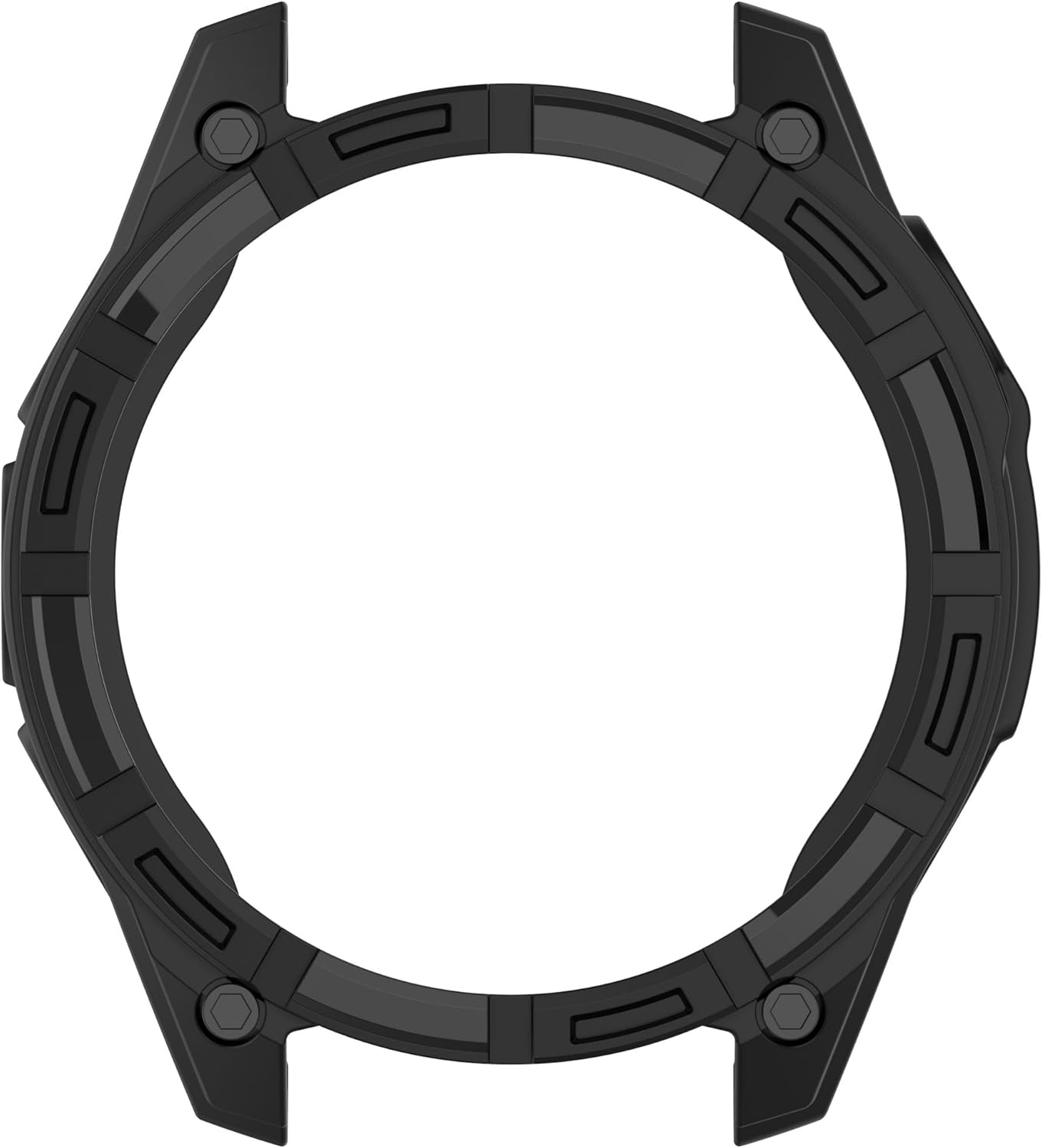 Case Compatible with Garmin Fenix 8 51Mm 47Mm 43Mm, Armor Skeleton Smart Watch Replacement Cases, Bumper Hollow Screen Protector for Fenix 8 51/47/43Mm Accessories [Black] (51Mm) image number 6