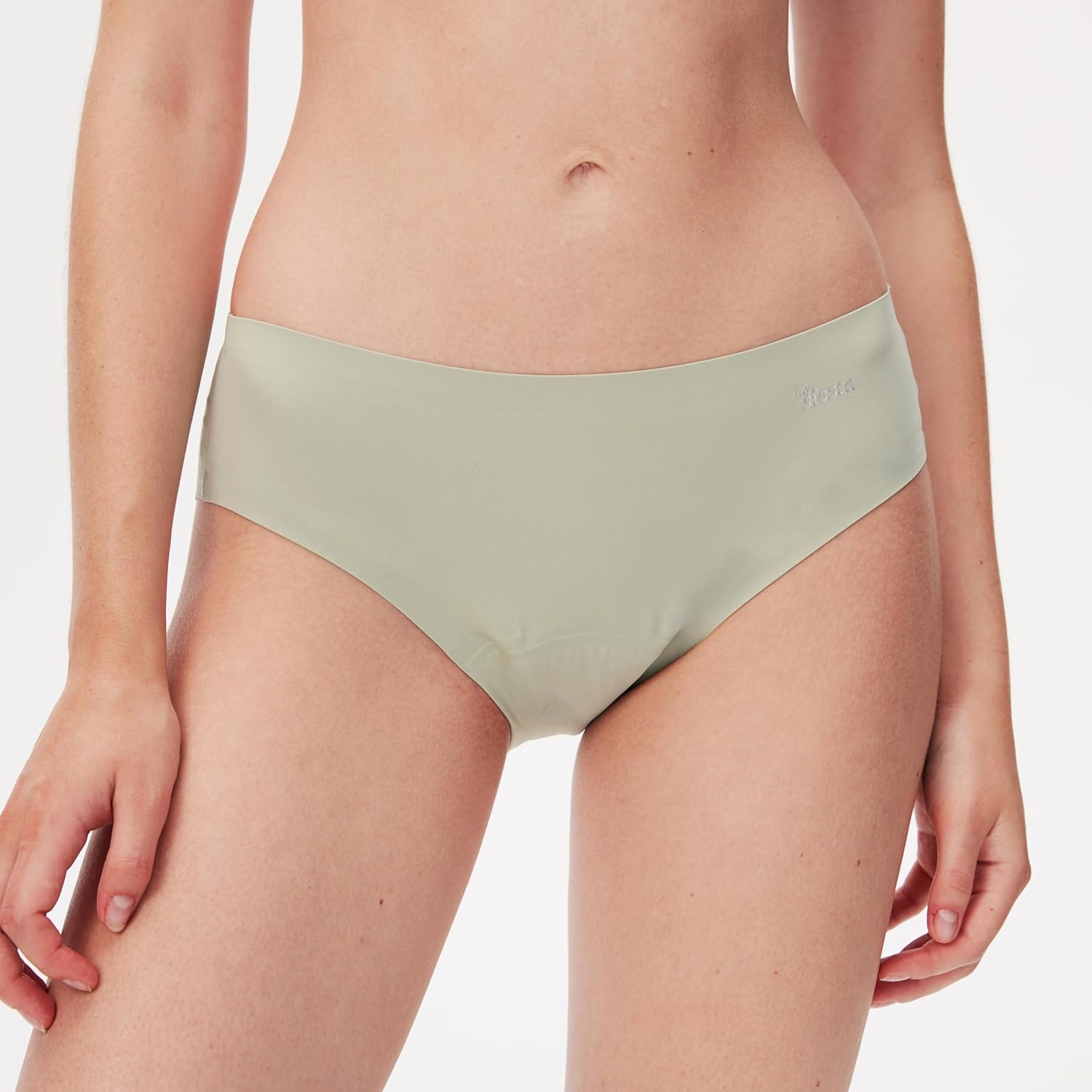 Seamless Mid Rise Period Underwear - Heavy Absorbency - Leakproof Period Undies - Discreet Reusable Menstrual Panties image number 3