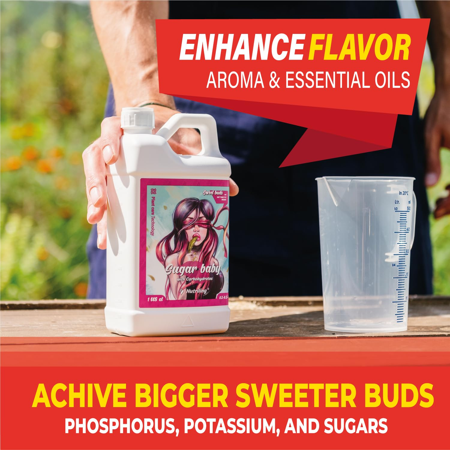 Terpenes Enhancer - Hydroponic Nutrients for Big Bud and Bud Candy Taste. Use as Soil Flower Food and Hydroponic Plant Food - Sugar Baby 0-1-1 Bloom Booster Terpinator by Nutriling