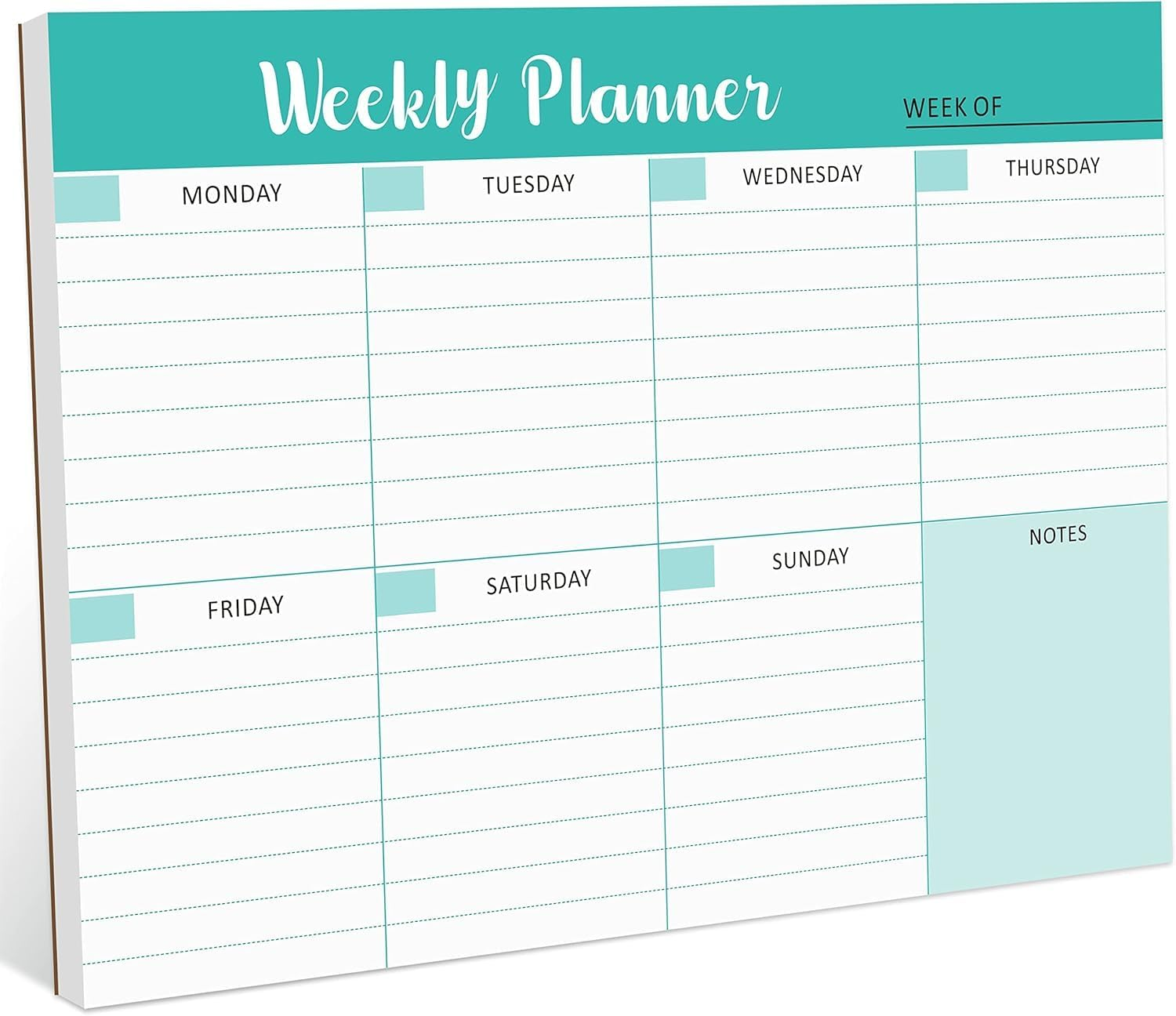 Undated Weekly Planning Pad, 52 Sheets Tear off to Do List Pad with Daily Schedule, 100Gsm Paper, 25.4X19 Cm - Student, Work Planner image number 3