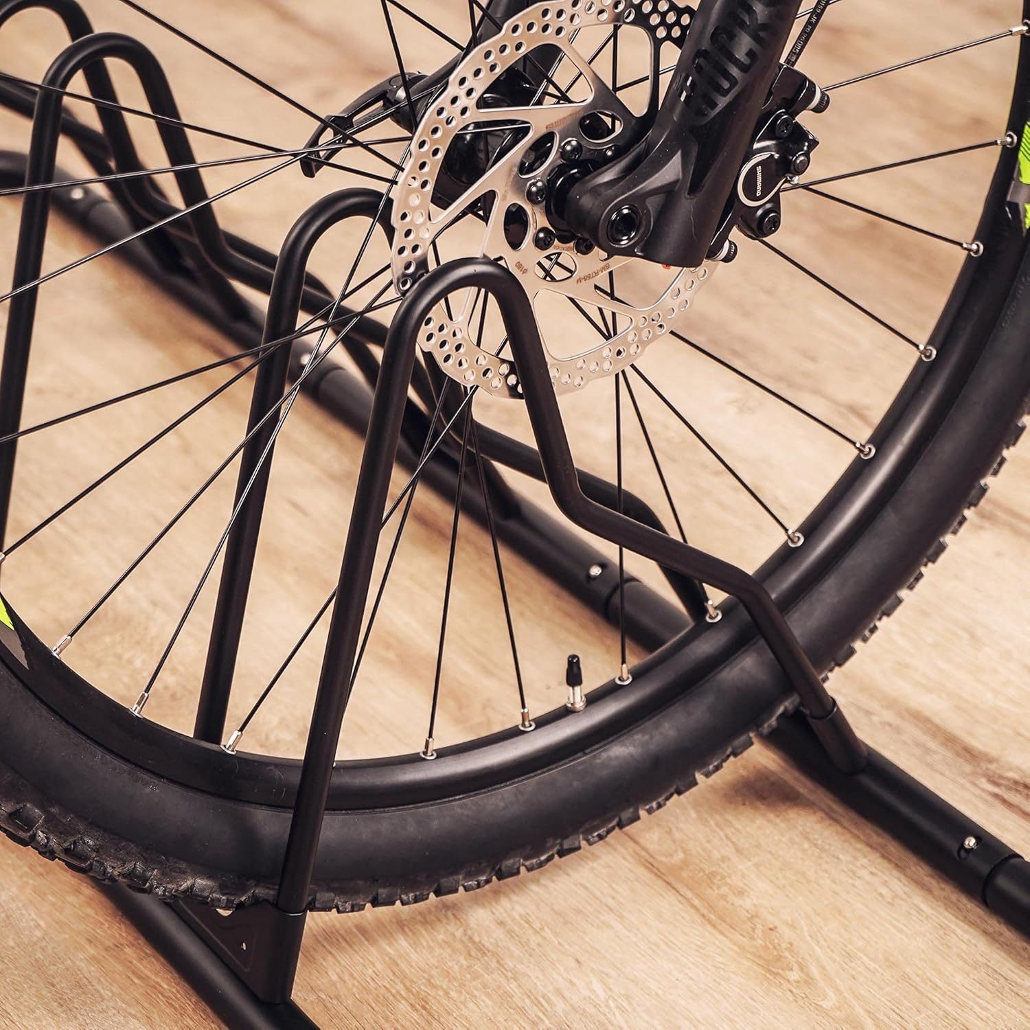 Cyclingdeal Bike Rack Floor Parking Bike Stand - Indoor Bike Rack Garage Bike Storage Rack - Garage Bike Rack - Bicycle Stand Bike Stand Floor Rack Bicycle Storage image number 1