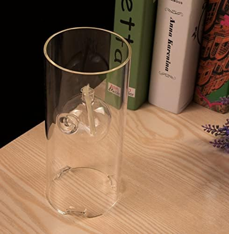 Clear Glass Oil Light Borosilicate Includes Bliss Suspended Hurricane Candle Holder Sleeve Paraffin Lamp 18CM image number 1