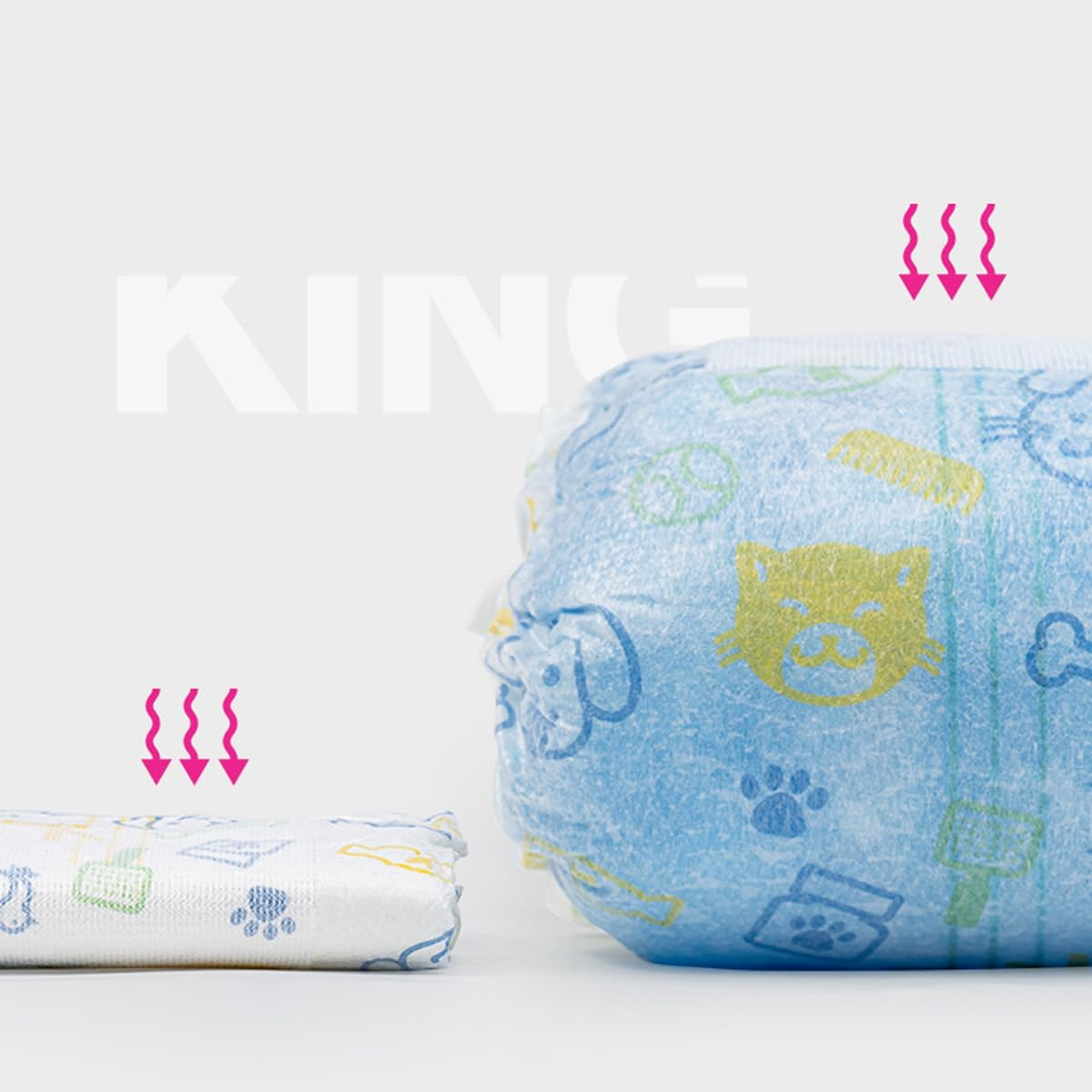 AIMALL Superior Absorbency Male & Female Dog Diapers - Breathable, Leak-Proof Comfort, Advanced Odor Control image number 4