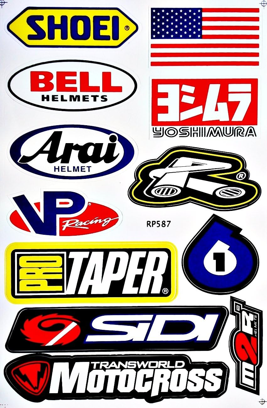 Dirt Bike Motorcycles Supercross Motocross ATV Lot 6 Vinyl Decals Stickers D6015 image number 5