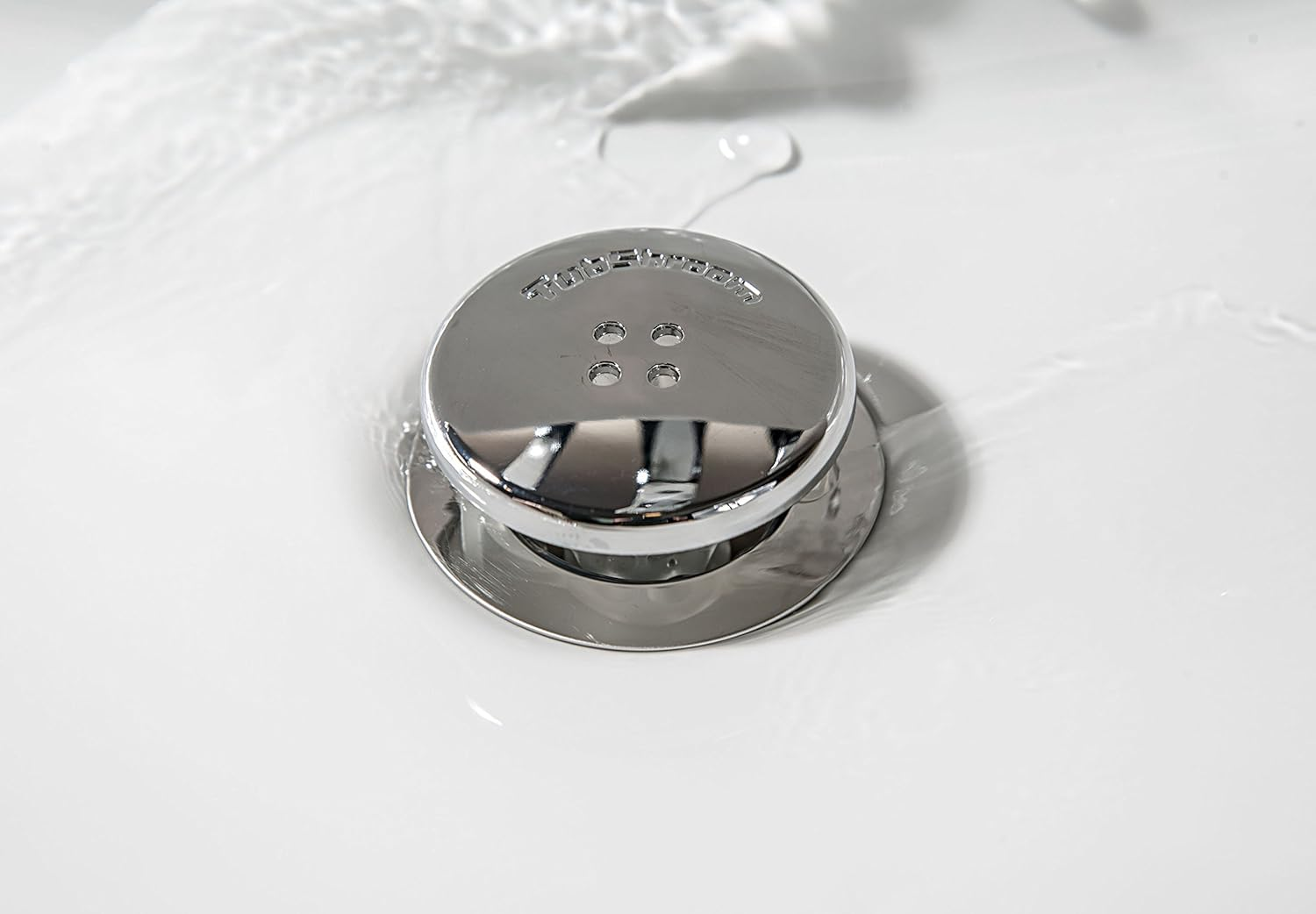 Tubshroom and Sinkshroom Drain Protectors Hair Catchers for Bathtubs and Sinks, Chrome - Chrome image number 4
