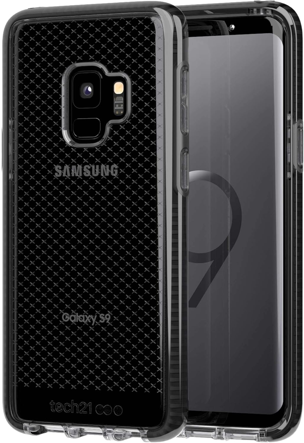 Tech21 Samsung Galaxy S9 - Case, Evo Check | Drop Protection Smokey/Black