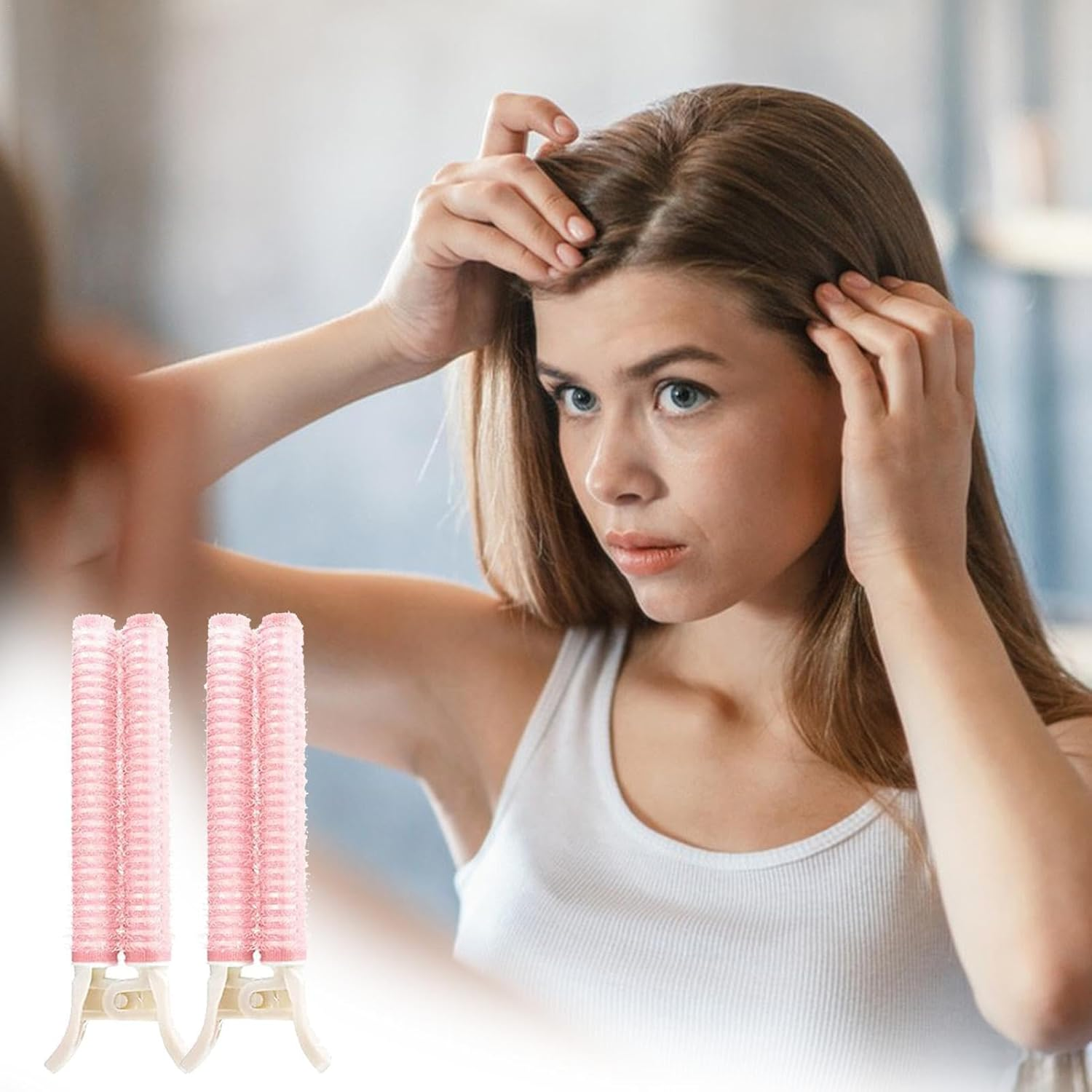 Volumizing Root Clips - 2Pcs Hair Root Volume Clip | Curl Keeper Clips | Hair Roots Self-Grip Hair Clips for Women & Girl | Styling Curling Tool | Styling Tools | Hair Styling Accessories image number 4
