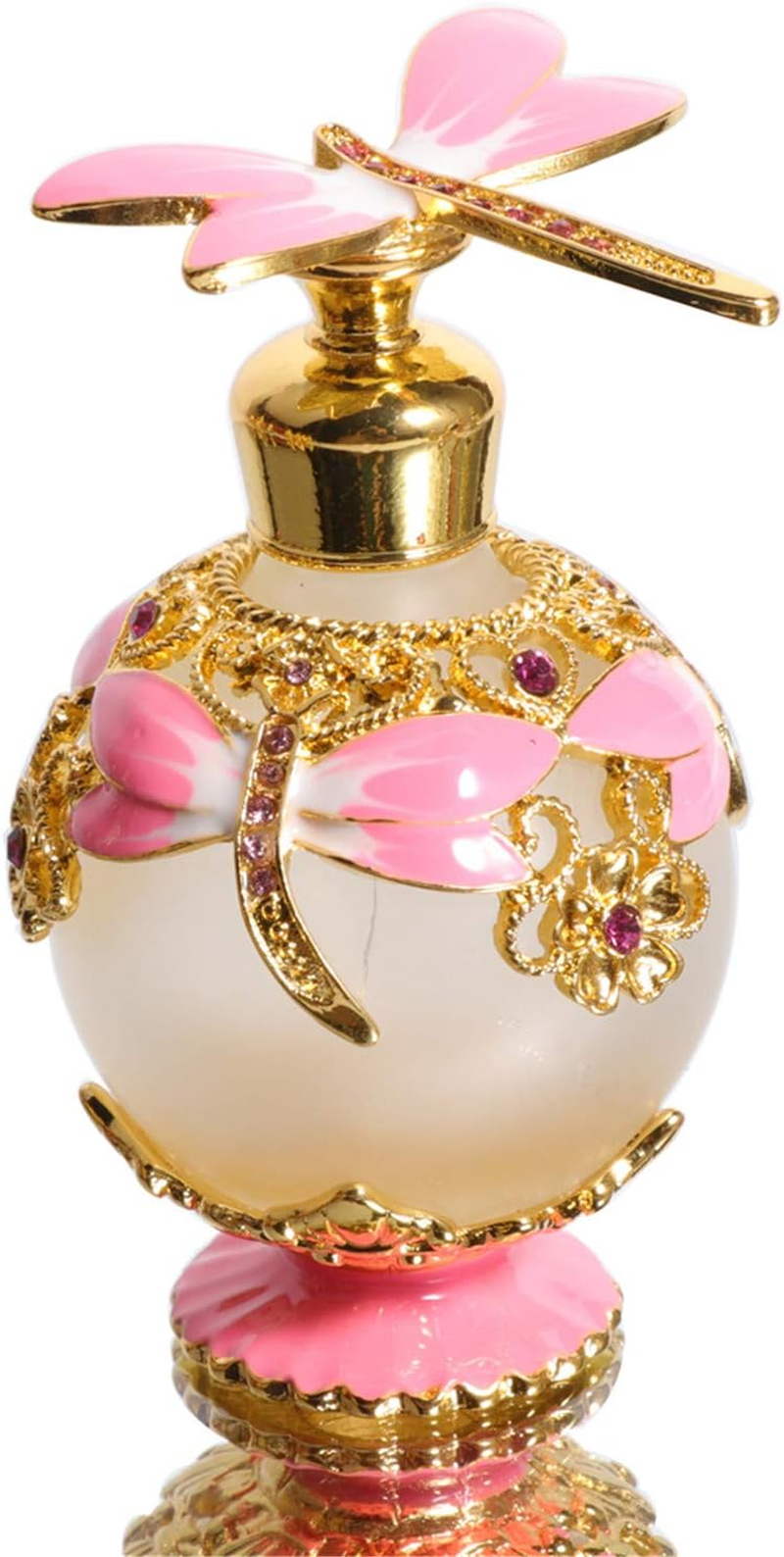 Waltz&F Pink Dragonfly Vintage Refillable Perfume Bottle Empty Frosted Glass Essential Oil Bottle Home Decor 25Ml image number 2