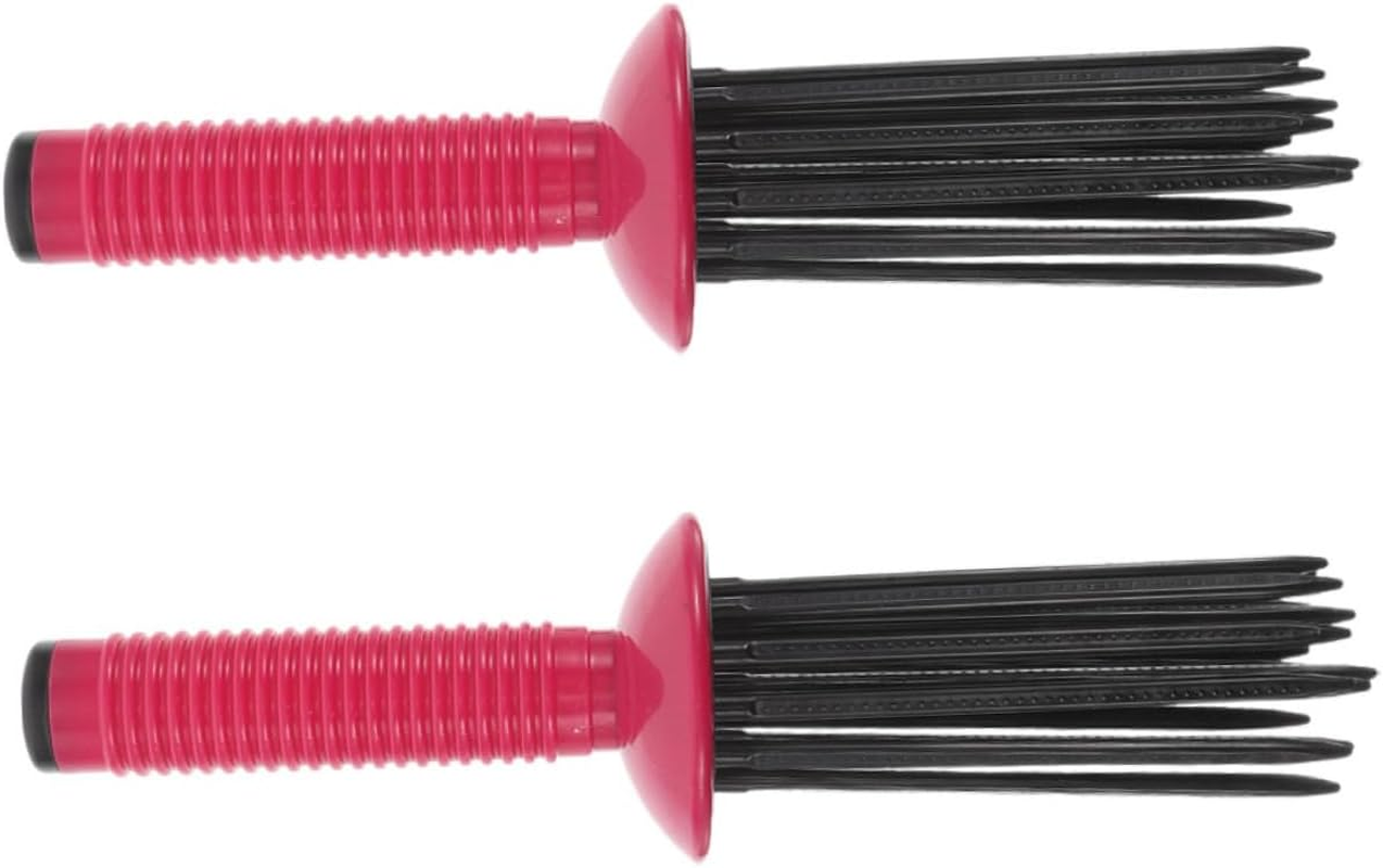 Minkissy 2Pcs Natural Volume Boosting Curl Comb Hair Fluffy Curling Brush Portable Styling Tool for Curly Hair image number 6