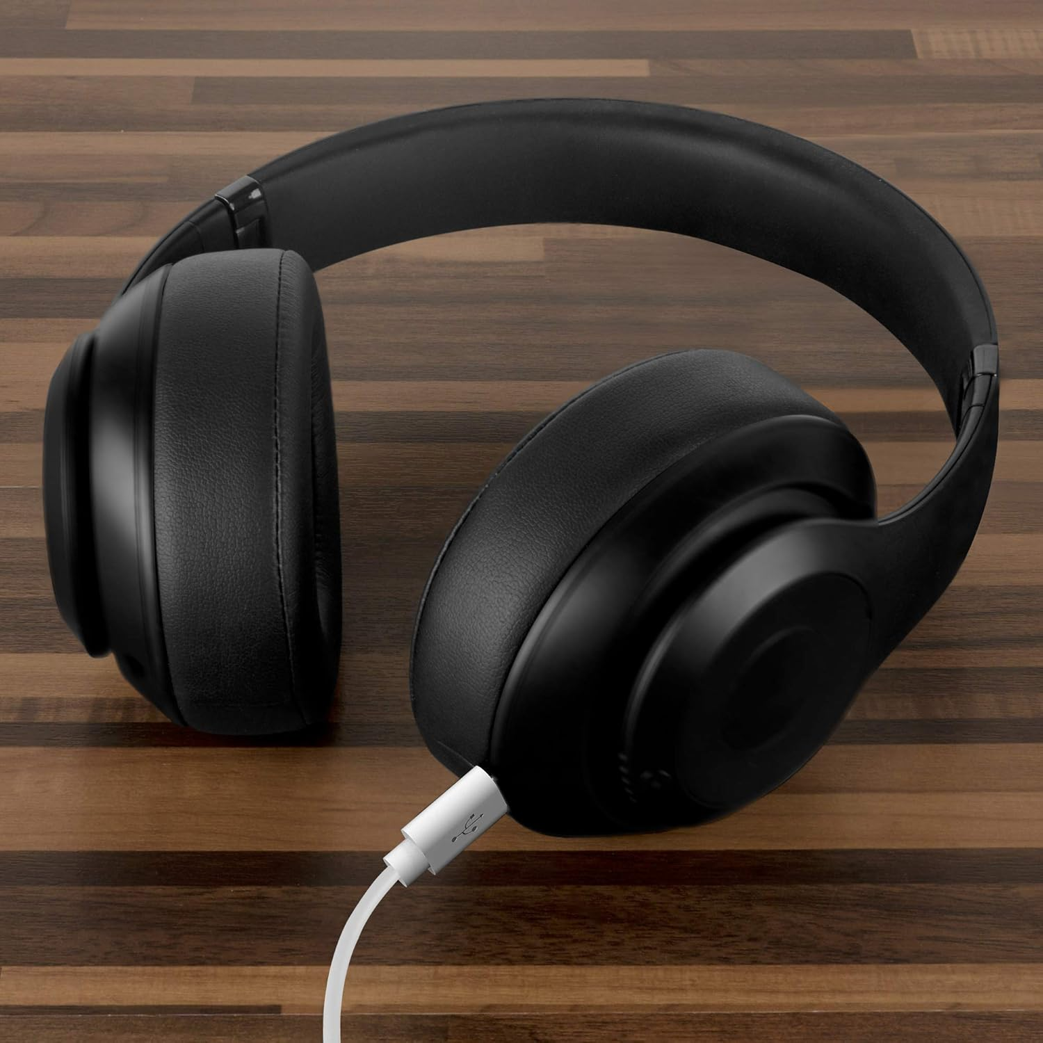 Geekria USB Headphones Short Charger Cable Compatible with Beats Studio 3/2/1, Solo3 Solo2, Micro-Usb Replacement Power Charging Cord (1 Ft / 30 Cm 2 Pack)