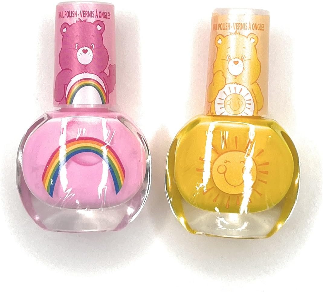 Townley Girl Care Bears 2 Pack Nail Polish on Card - Water-Based, Durable - Dry Immediately and Smooth Coverage Nail Polish Set image number 1