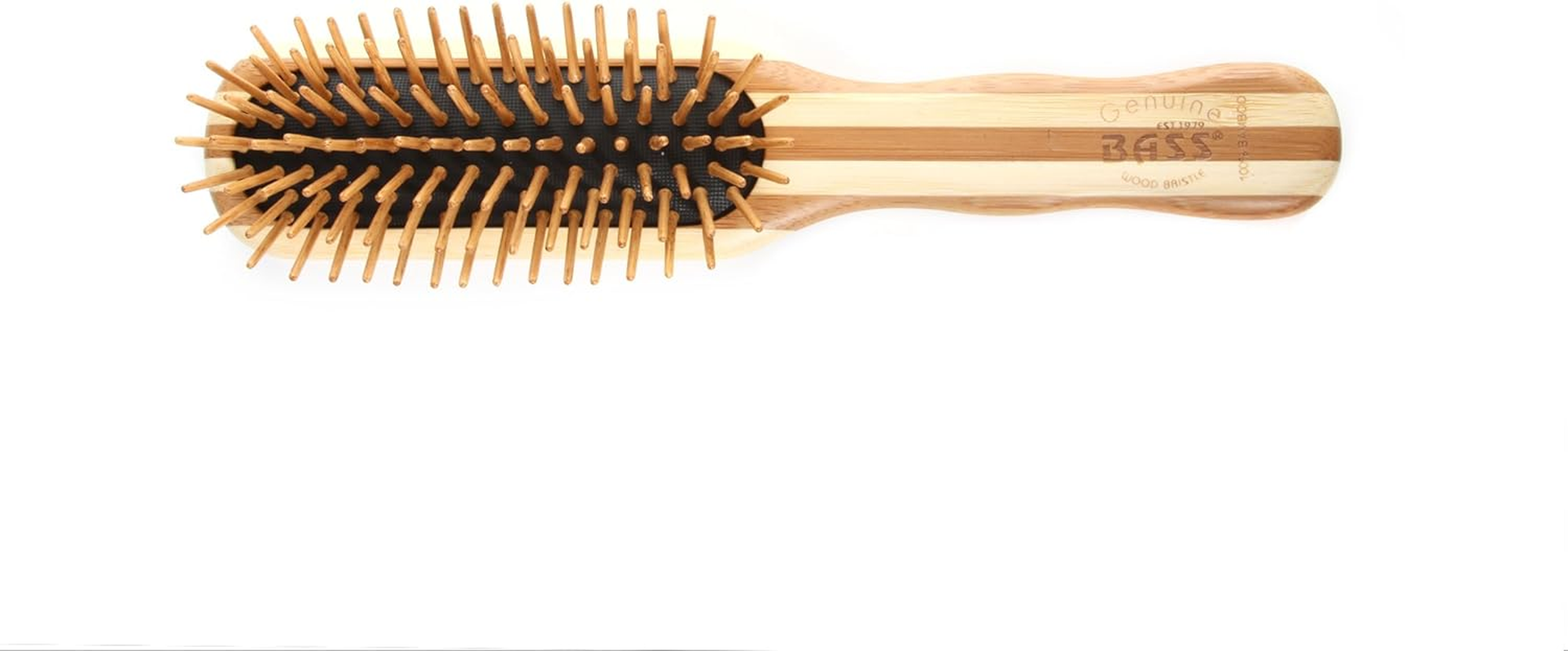 BASS BRUSHES Bamboo Wood Hair Brush, Professional Style