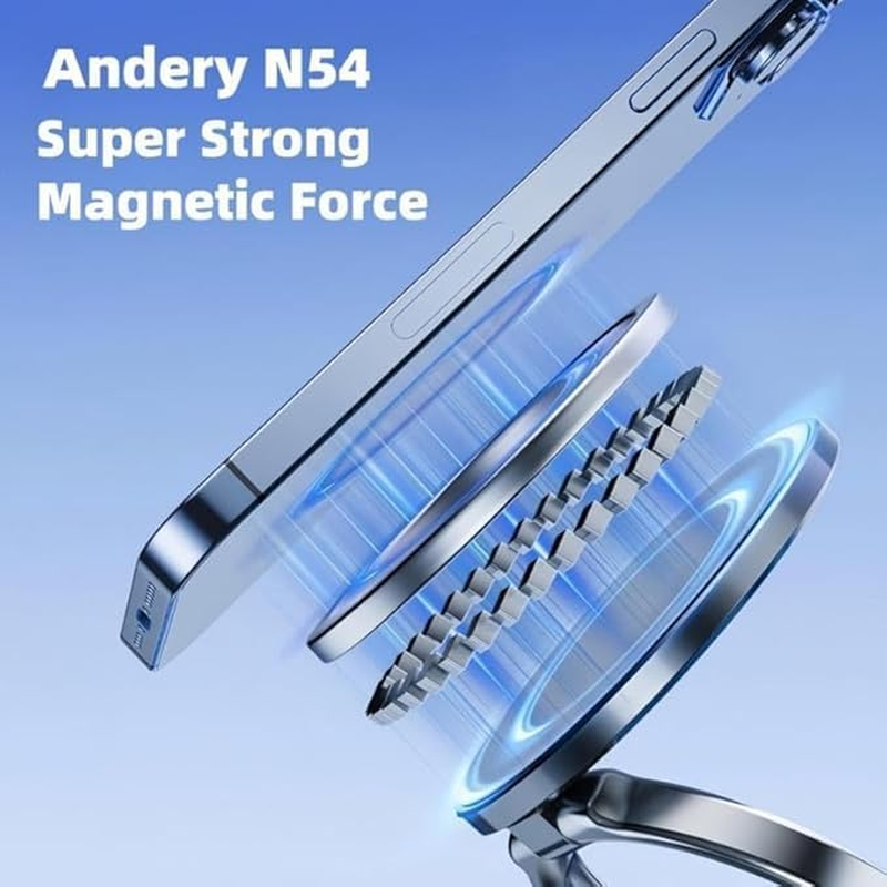 Gadget Garage Magnetic Phone Holder &ndash; 360&deg; Adjustable, Vacuum Suction Mount, Dual-Axis Rotation, Universal Compatibility (Black)