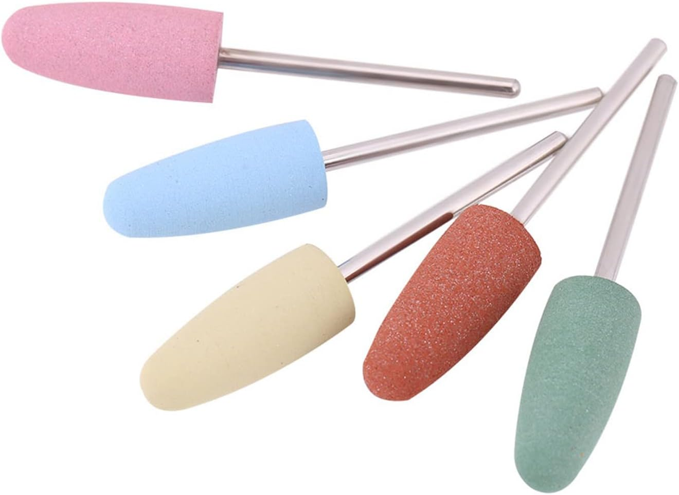 WAONIQ 5Pcs Nail Drill Bit Silicone Nail Polisher Grinder Drill Bit for Manicure Machine Tools Smoothing Drill Nail Art Machine image number 3