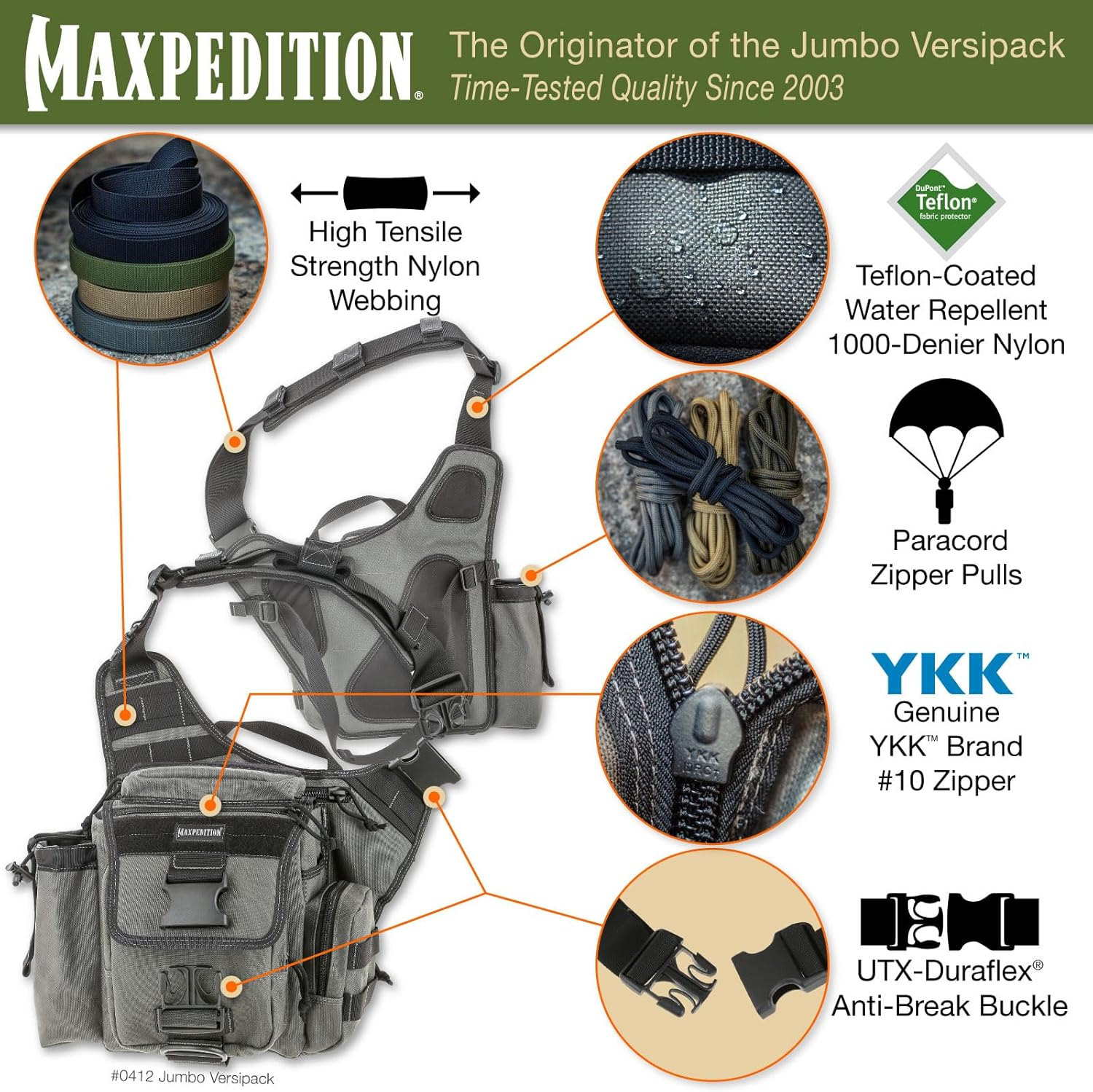 MAXPEDITION Jumbo Versipack Waist Pack - Black image number 7