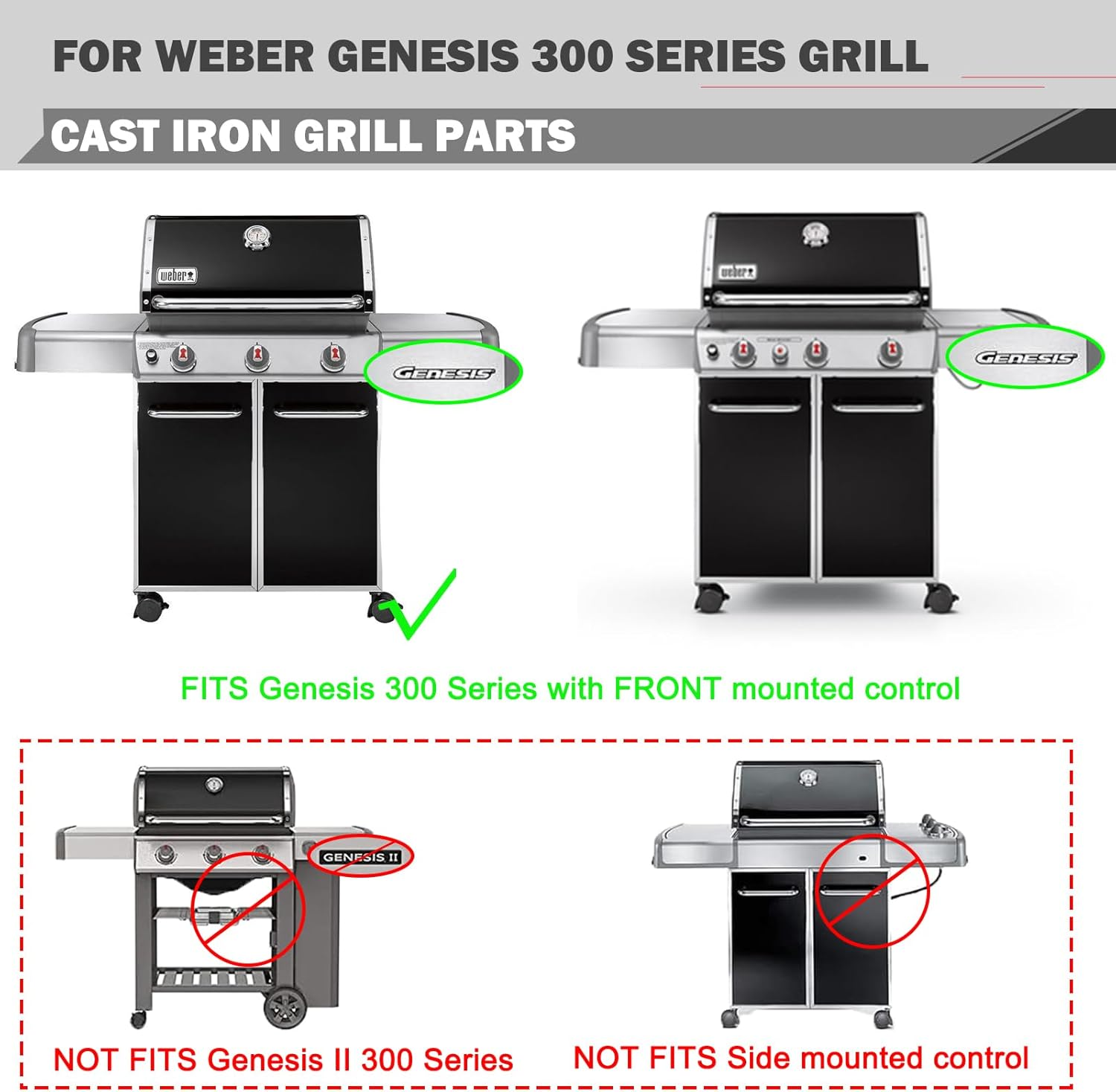 Genesis E310 Grill Replacement Parts Flavorizer Bars Heat Deflector for Weber Genesis E330 S330 S310 Grill Replacement Parts Weber Genesis 300 Series Grill Parts 7620 7621 65505 62756 Heat Deflector image number 6