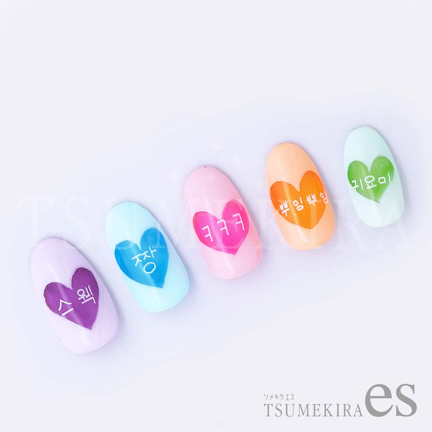 TSUMEKIRA ES-SII-101 Nail Stickers, Hangukyuuheno, White (For Gel Only) image number 1
