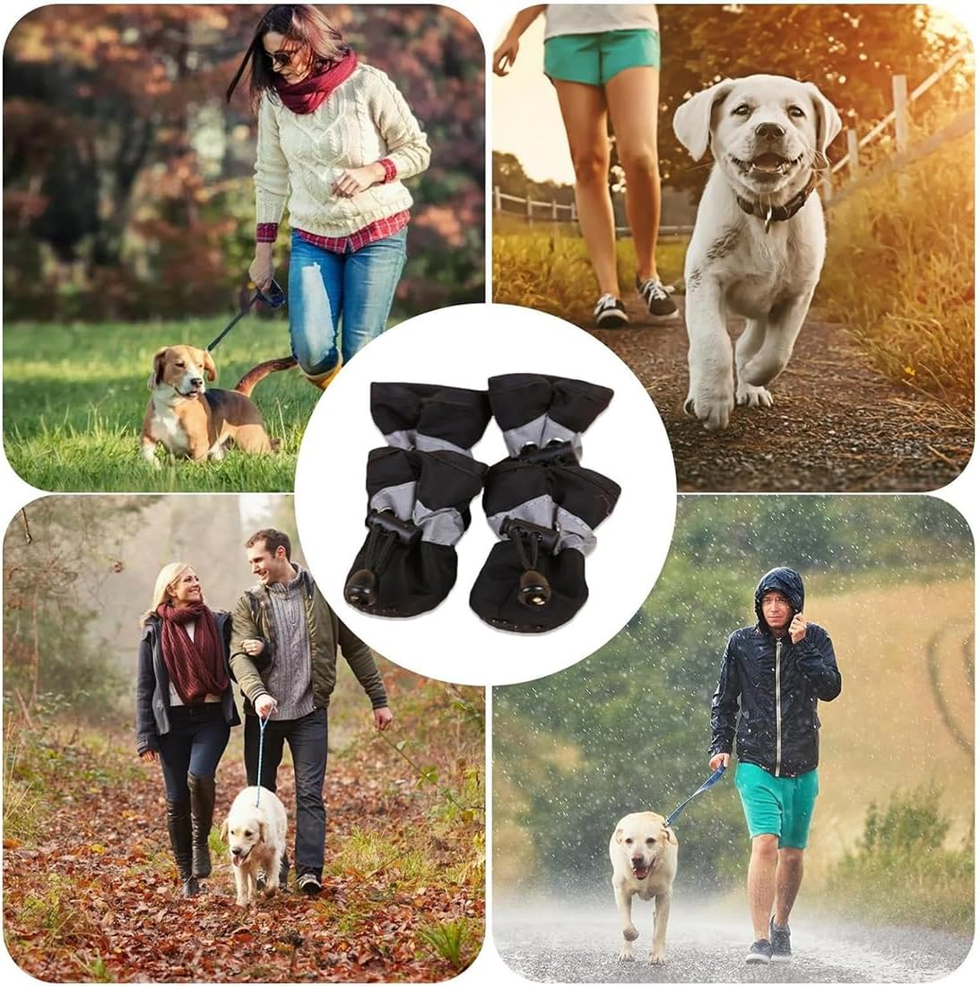 EODKSE 2 Pairs of Dog Boots Paw Protection - Soft, Adjustable Indoor Non-Slip Socks for Dogs on Hardwood Floors - for Aging Dogs, Offer Your Dog Optimal Comfort during All Activities