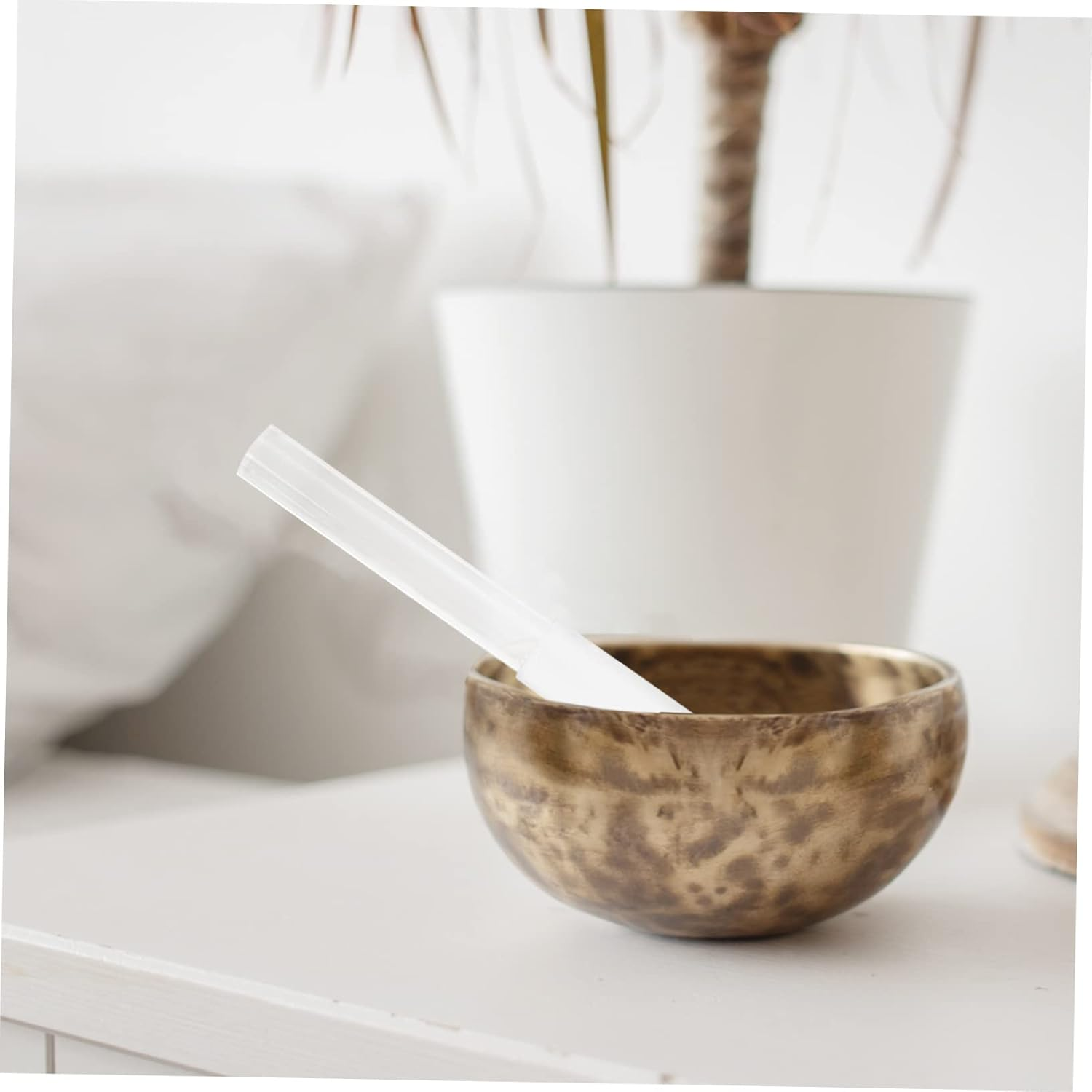 Tibetan Singing Bowl Mallet Acrylic Stick Sound Bowl Accessory for Meditation Yoga Relaxation Buddha image number 5