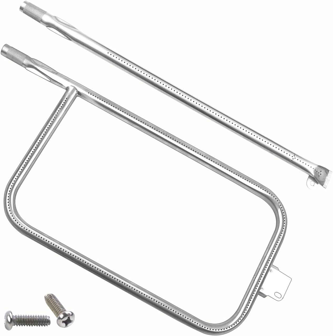 Derurizy 65032 Grill Burner Tube for Weber Q300 Q320 Q3000 Q3200 404341 57060001 586002 Gas Grills, Replacement Parts for Weber Q3 Series Replaces 60036, 80385, Stainless Steel