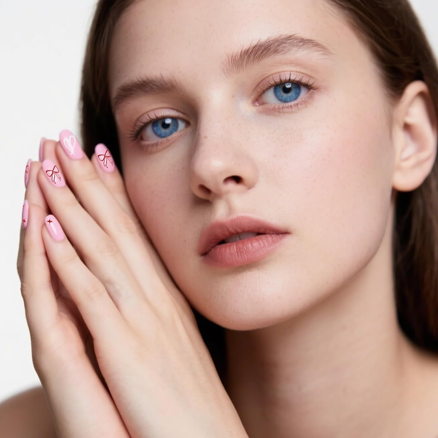 4 Sheets Bow Heart Girl Nail Art Stickers Star Butterfly Self-Adhesive Nail Stickers DIY Nail Art Decoration Accessories Silver Glitter Design Easy to Paste Long-Lasting DIY Nail Decoration for Girls image number 3