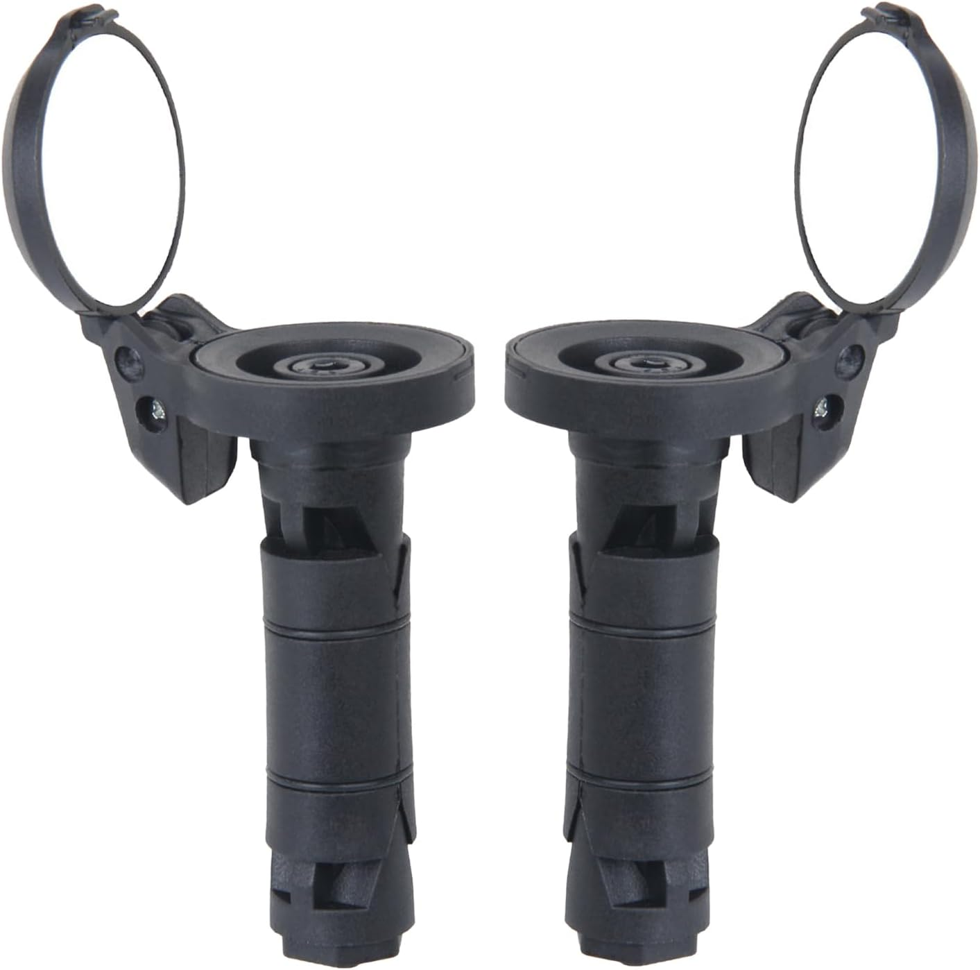 Bicycle Side Mirror - Foldable Ridings Parts Convex Lens | Bike Bar End Mount Rearview, Riding Part Convex Lens with Cover for Commuting Mountain Travel Urban Road Touring image number 3