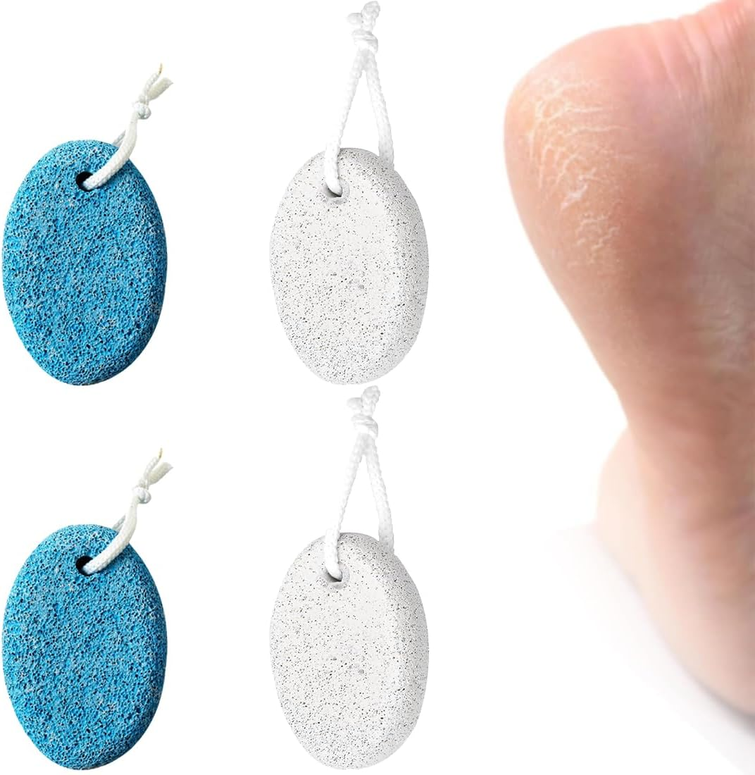 Pumice Stone Foot Care Pack of 4, Pumice Stone Callus Remover for Feet and Hands, Foot Scrub for Perfect Callus and Skin Hardening Removal, Natural Foot Scrub for Dead image number 2
